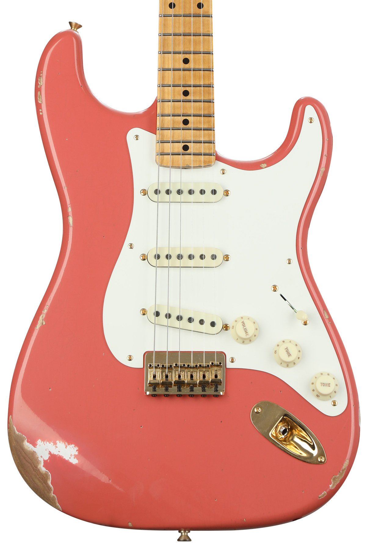 ギター Fender CustomShop - 56`s relic peg Fender Custom Shop '56 Stratocaster Electric Guitar, Heavy