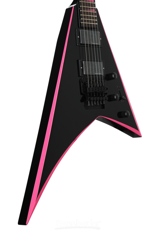 Jackson X Series Rhoads RRX24 - Black with Neon Pink Bevels