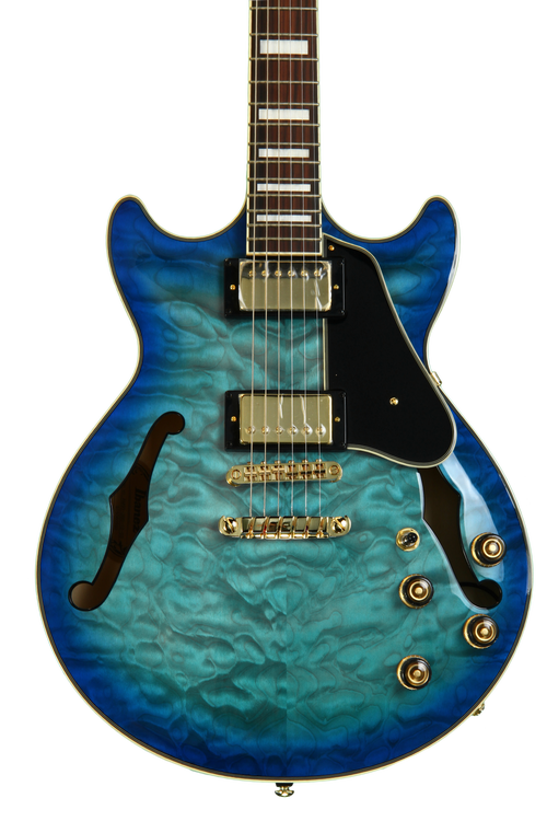 Ibanez AM93 Artcore Expressionist - Jet Blue Burst | Sweetwater