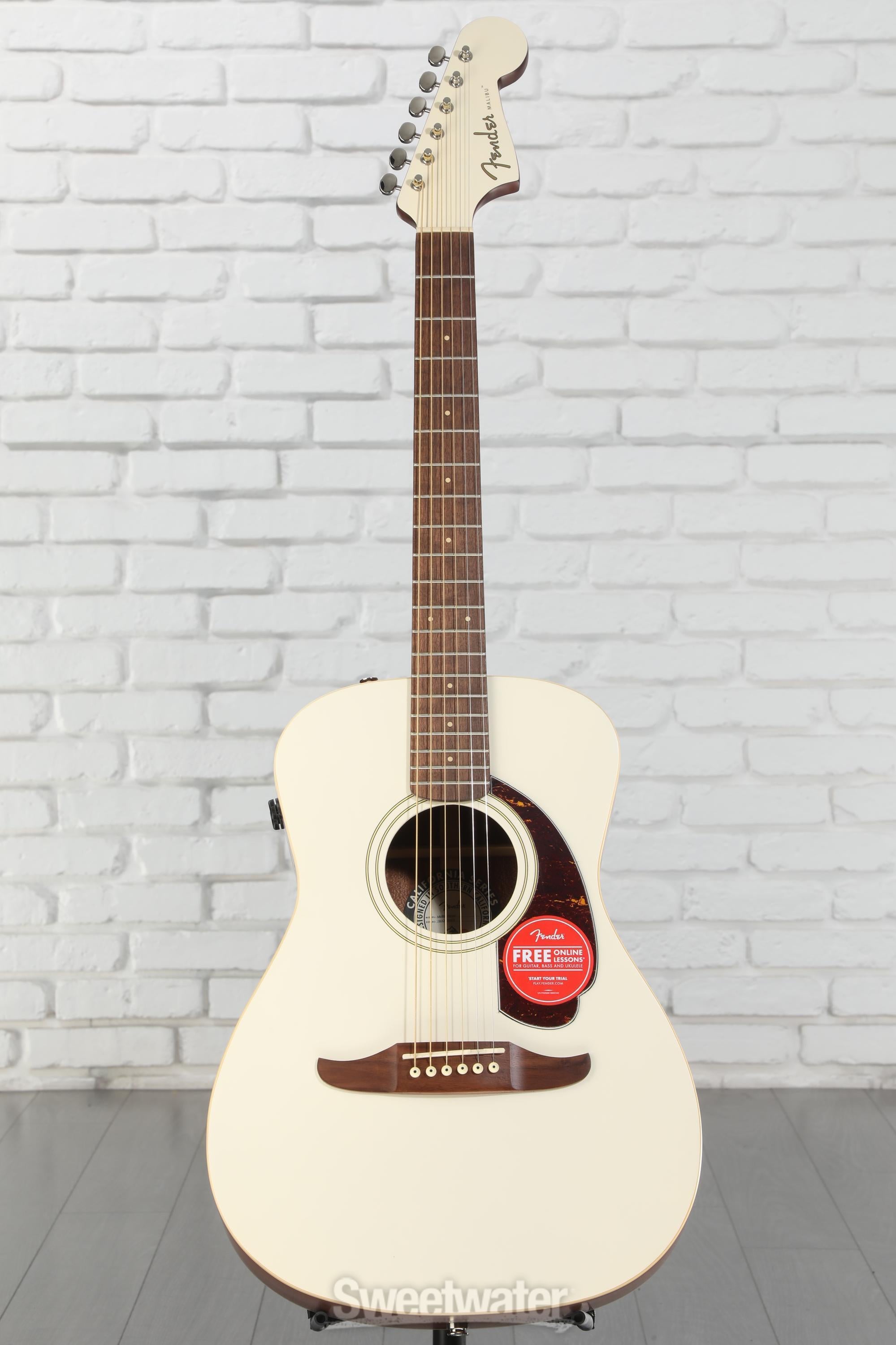 Fender Malibu Player Acoustic-electric Guitar - Olympic