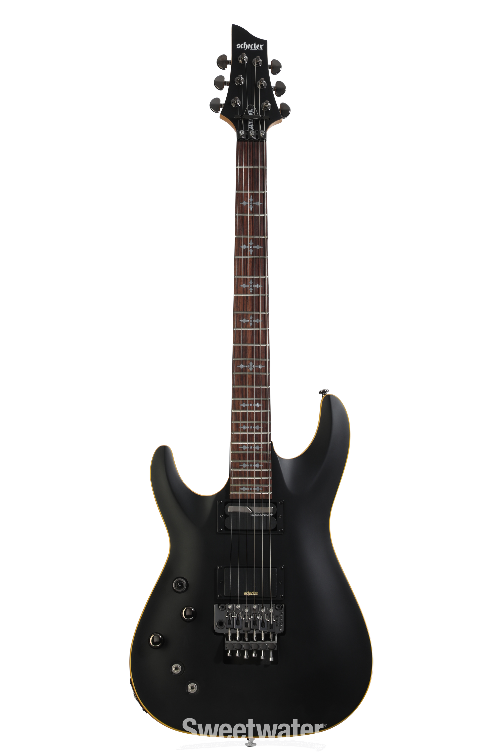 Schecter Demon-6 FR-S Left-handed Electric Guitar - Satin Black