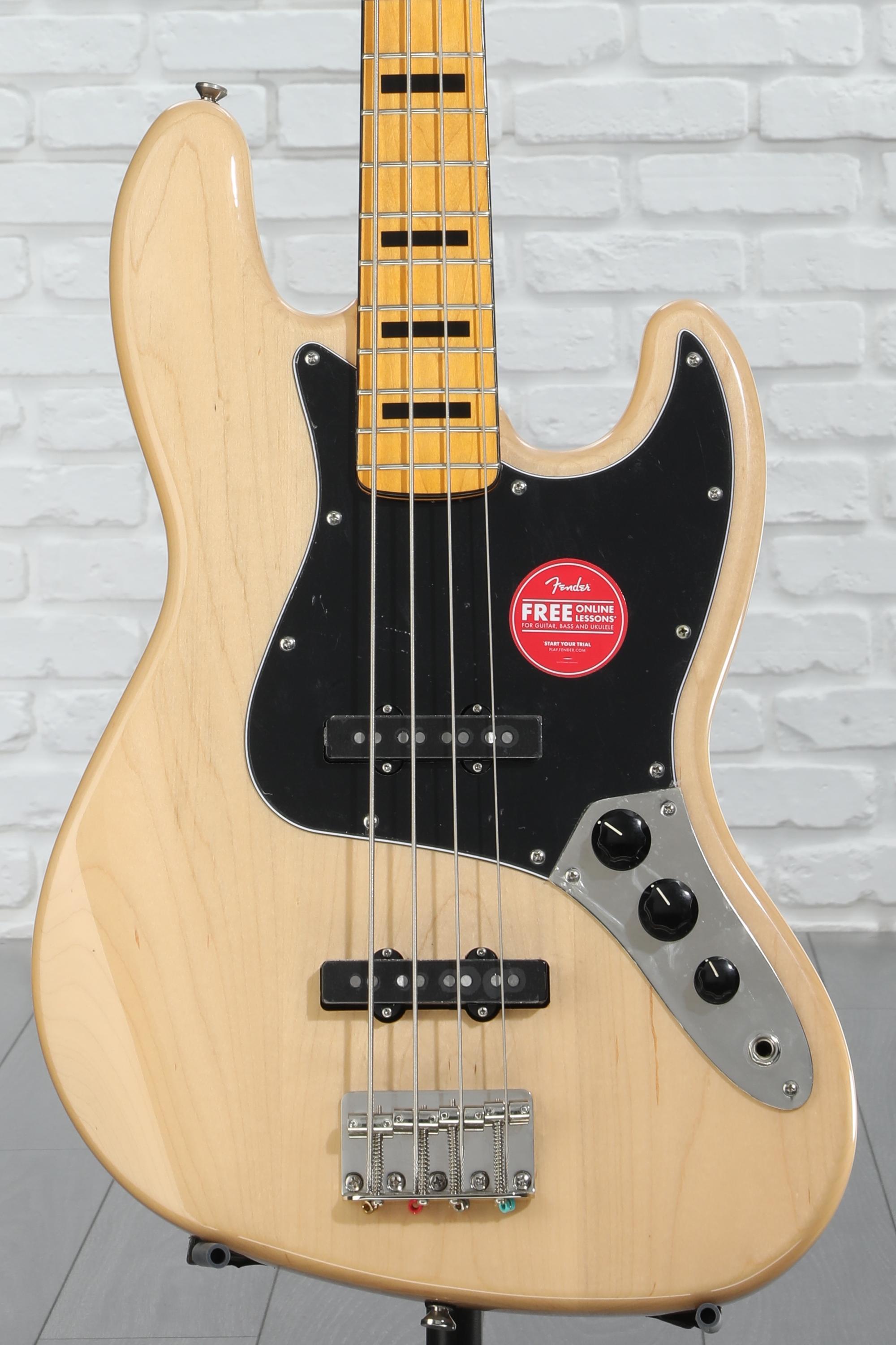 Amazon.com: Squier Classic Vibe 70s Jazz Bass, Black, Maple
