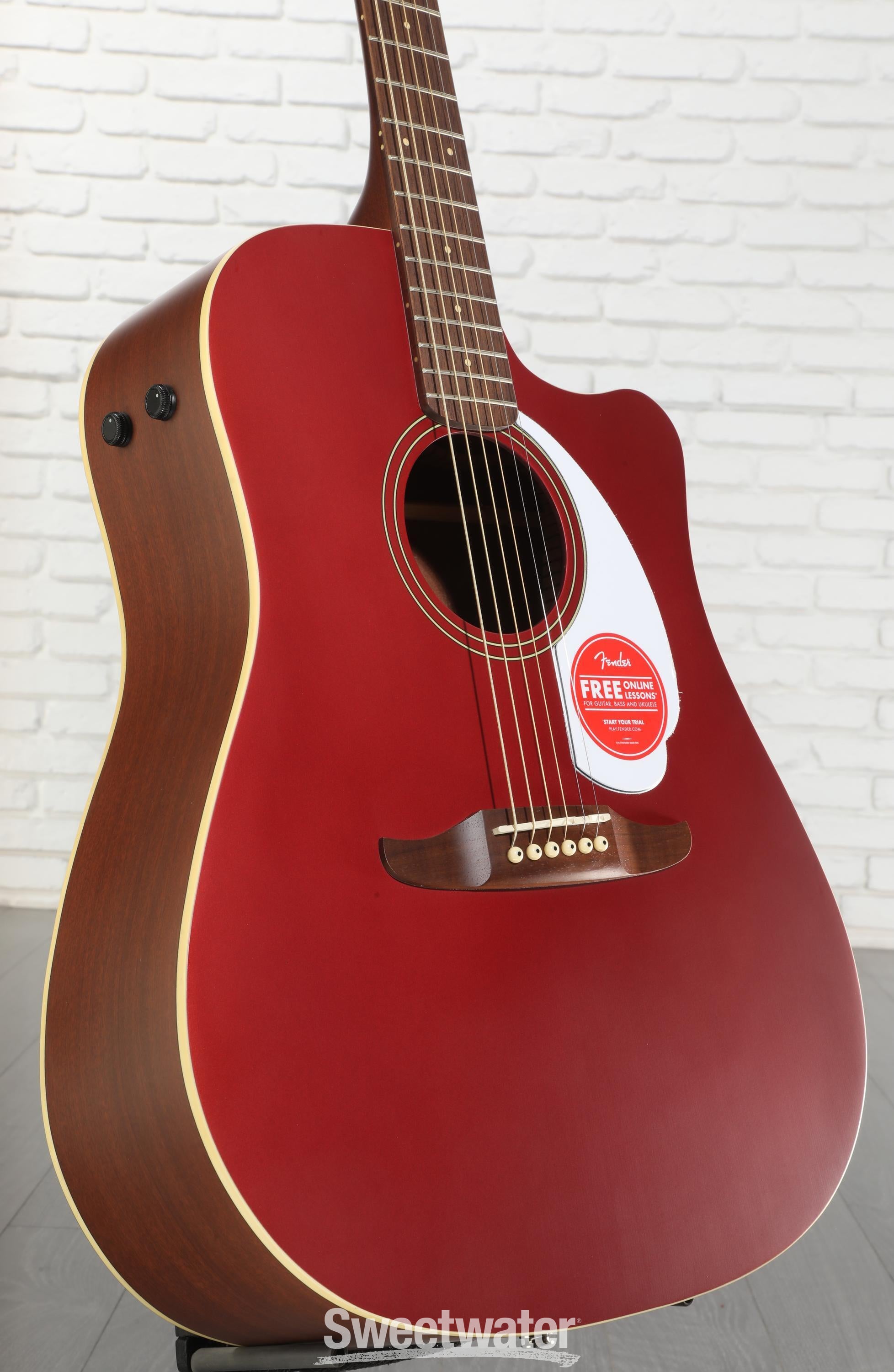 Fender Redondo Player Acoustic-electric Guitar - Candy Apple Red