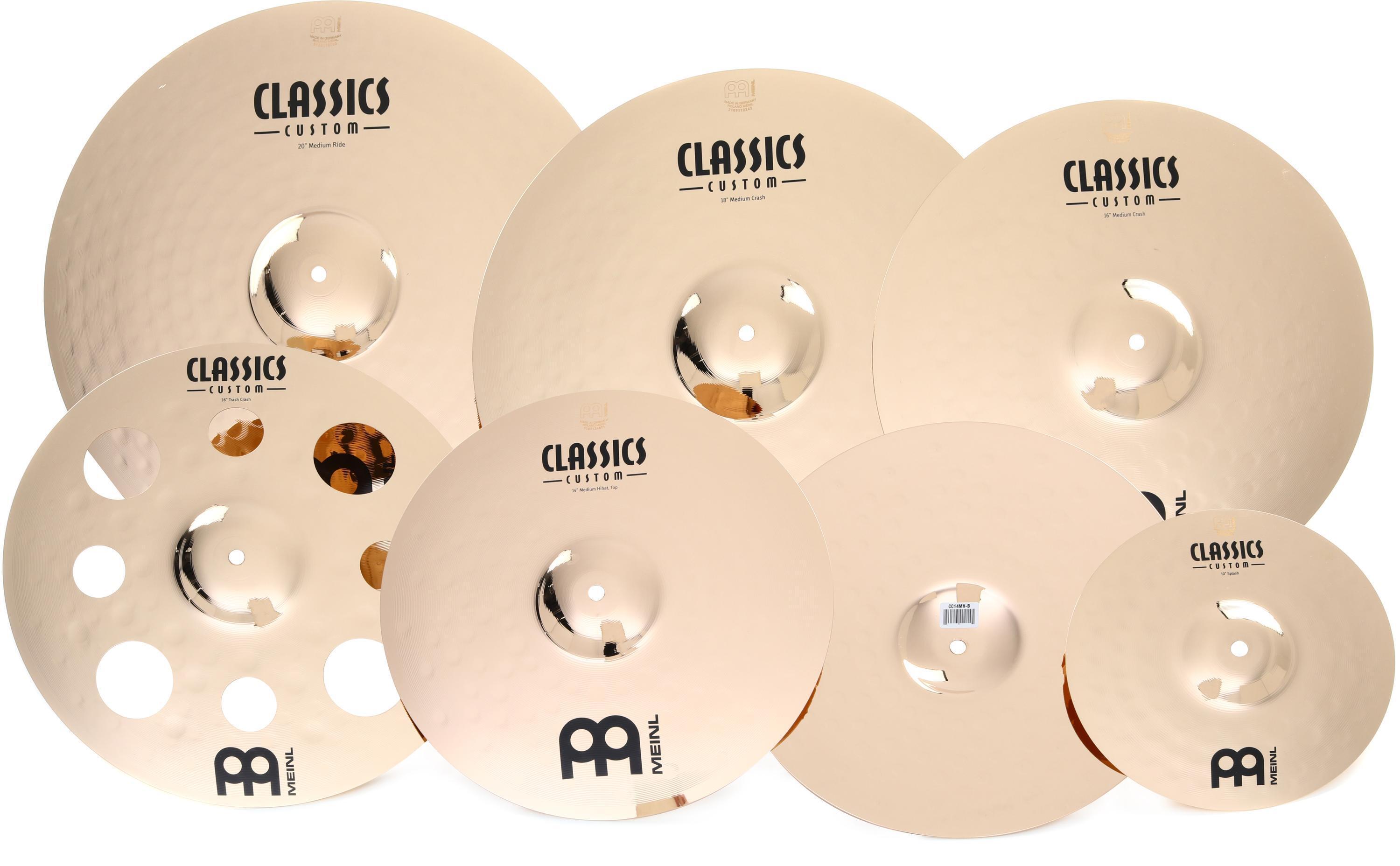 Meinl Cymbals Classics Custom Double Bonus Set - 14/16/18/20 inch - with  Free 10/16 inch