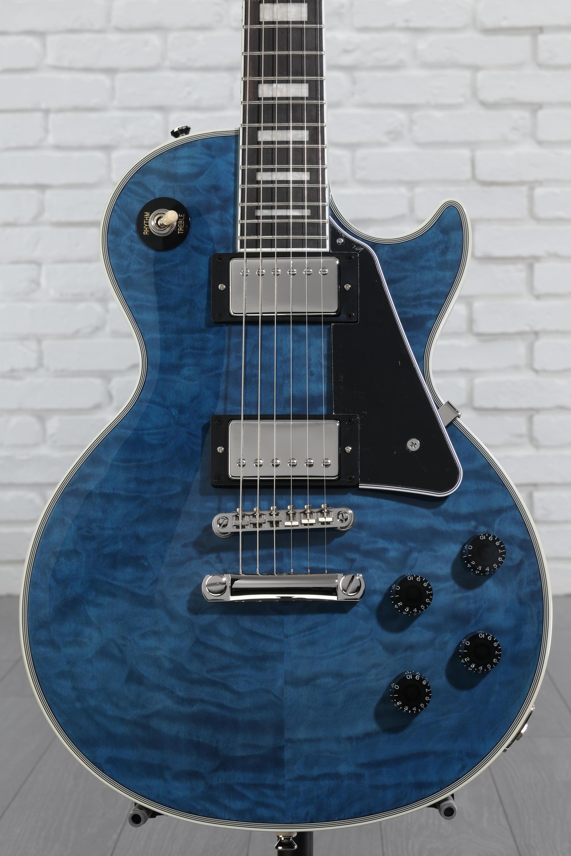【10427】 EPIPHONE Les Paul custom Epiphone Les Paul Custom Electric Guitar - Viper Blue
