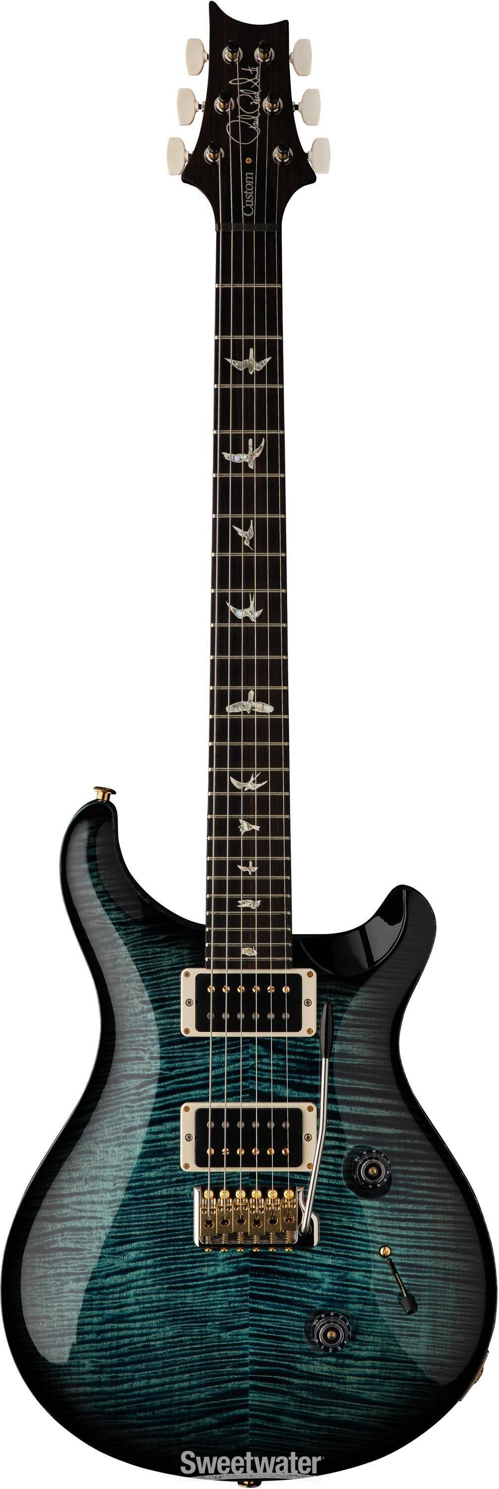 PRS Custom 24 Electric Guitar - Cobalt Smokeburst, 10-Top
