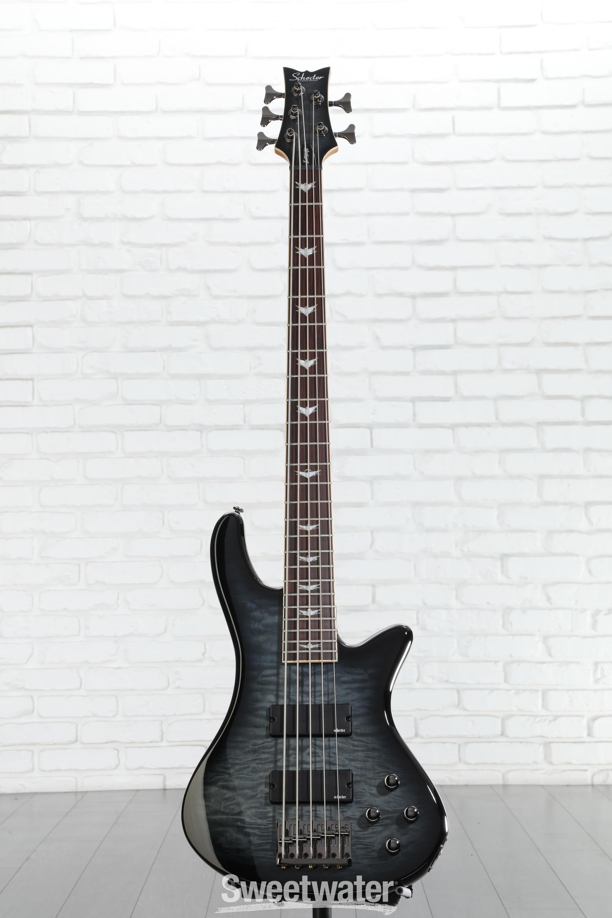 Schecter Stiletto Extreme 5 Bass Guitar - See-Thru Black Reviews
