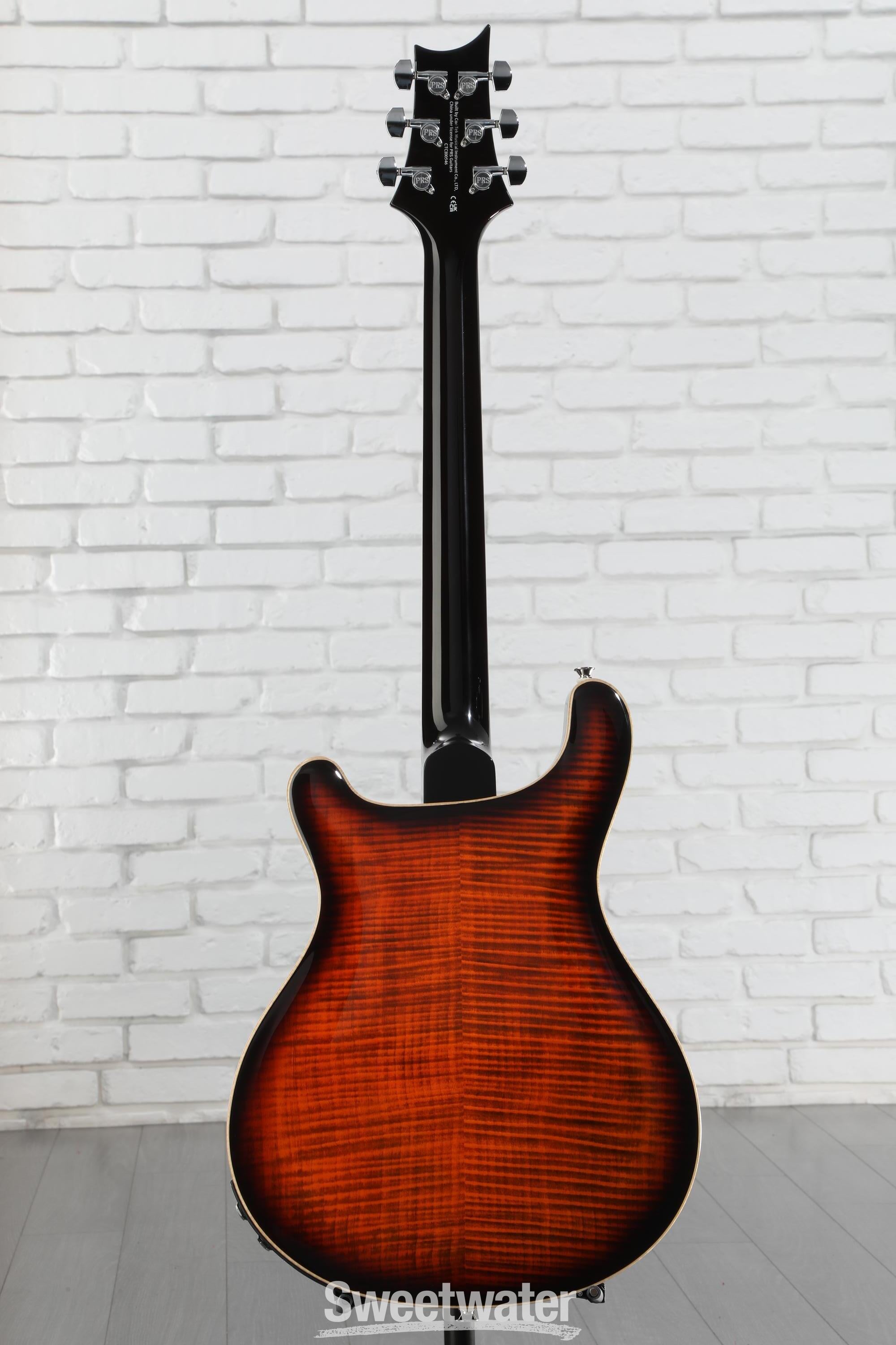 PRS SE Hollowbody II Piezo Electric Guitar - Orange Tiger Smokeburst