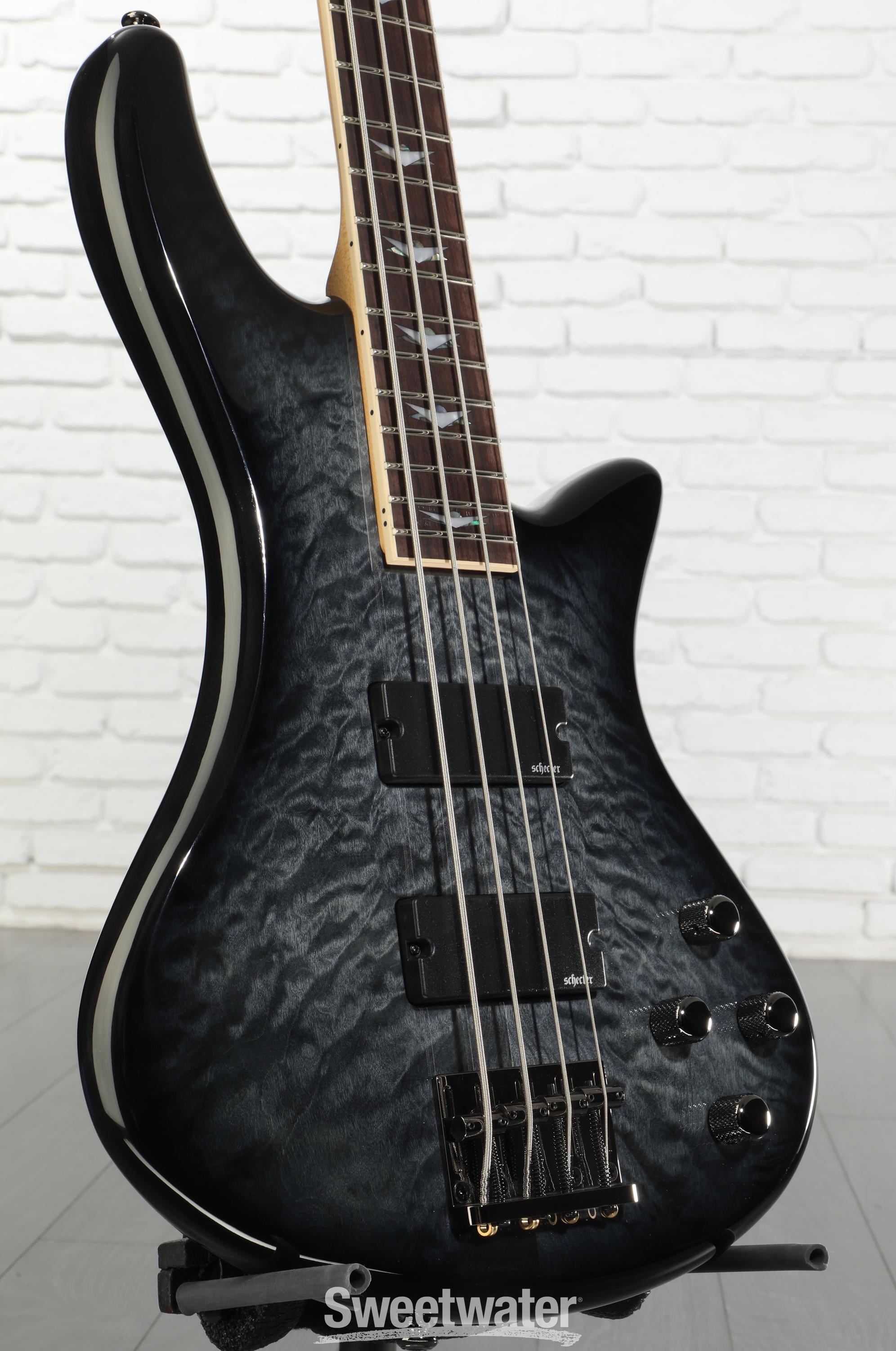 Schecter Stiletto Extreme 4 Bass Guitar - See-Thru Black | Sweetwater