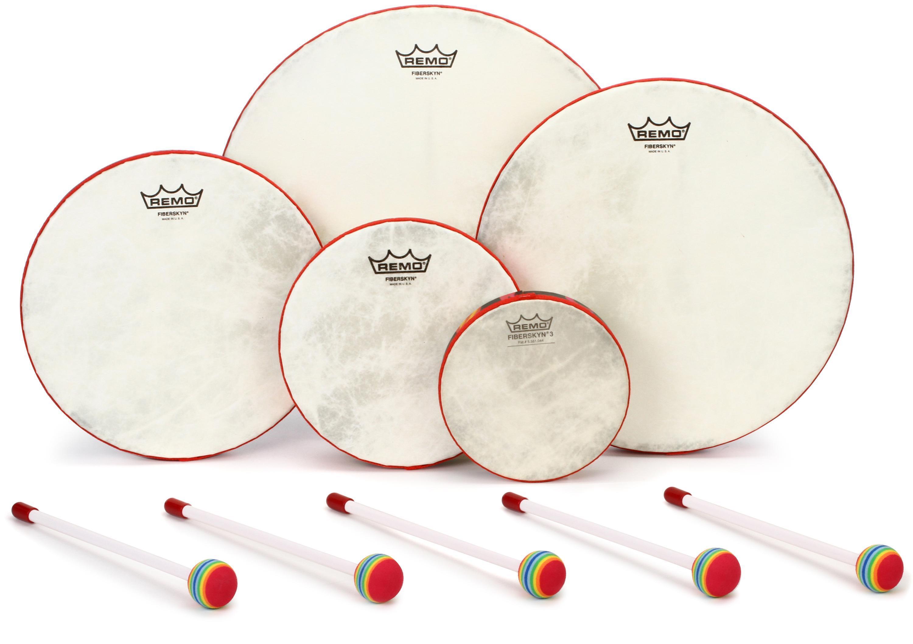 Bundled Item: Remo Kids Percussion Frame Drum - Rain Forest Finish, Pack