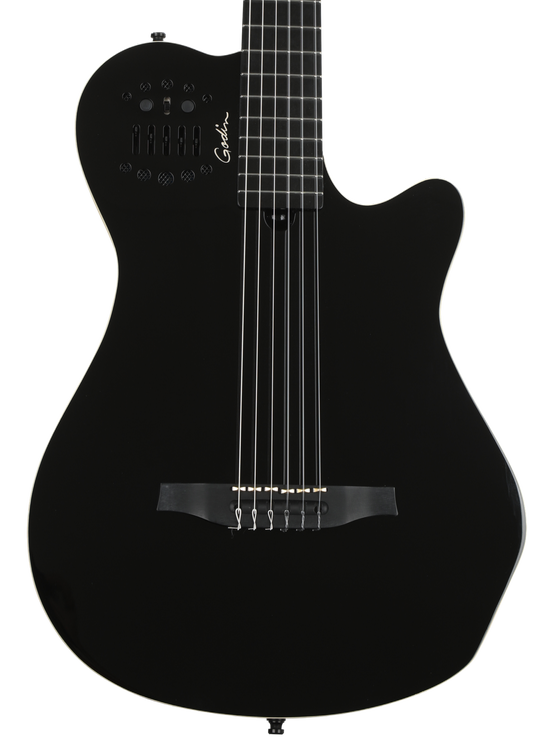 ギター Godin ACS Duet Nylon BLACK Godin ACS Grand Concert Nylon Guitar - Black with bag – CBN
