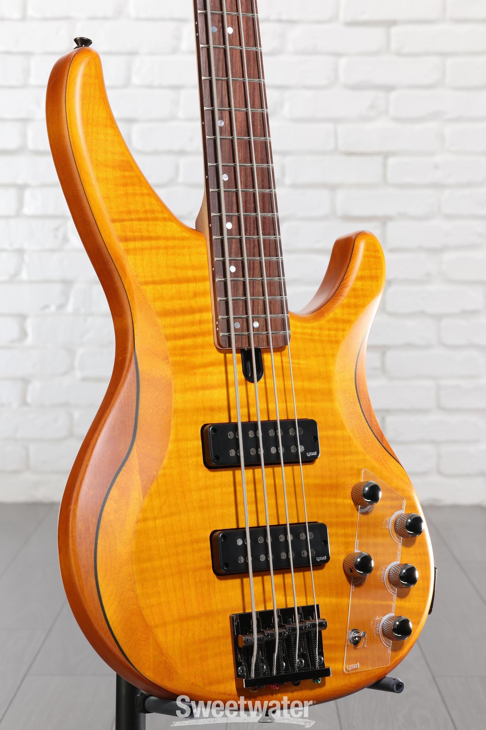 Yamaha TRBX604FM 4-string Bass Guitar - Matte Amber | Sweetwater