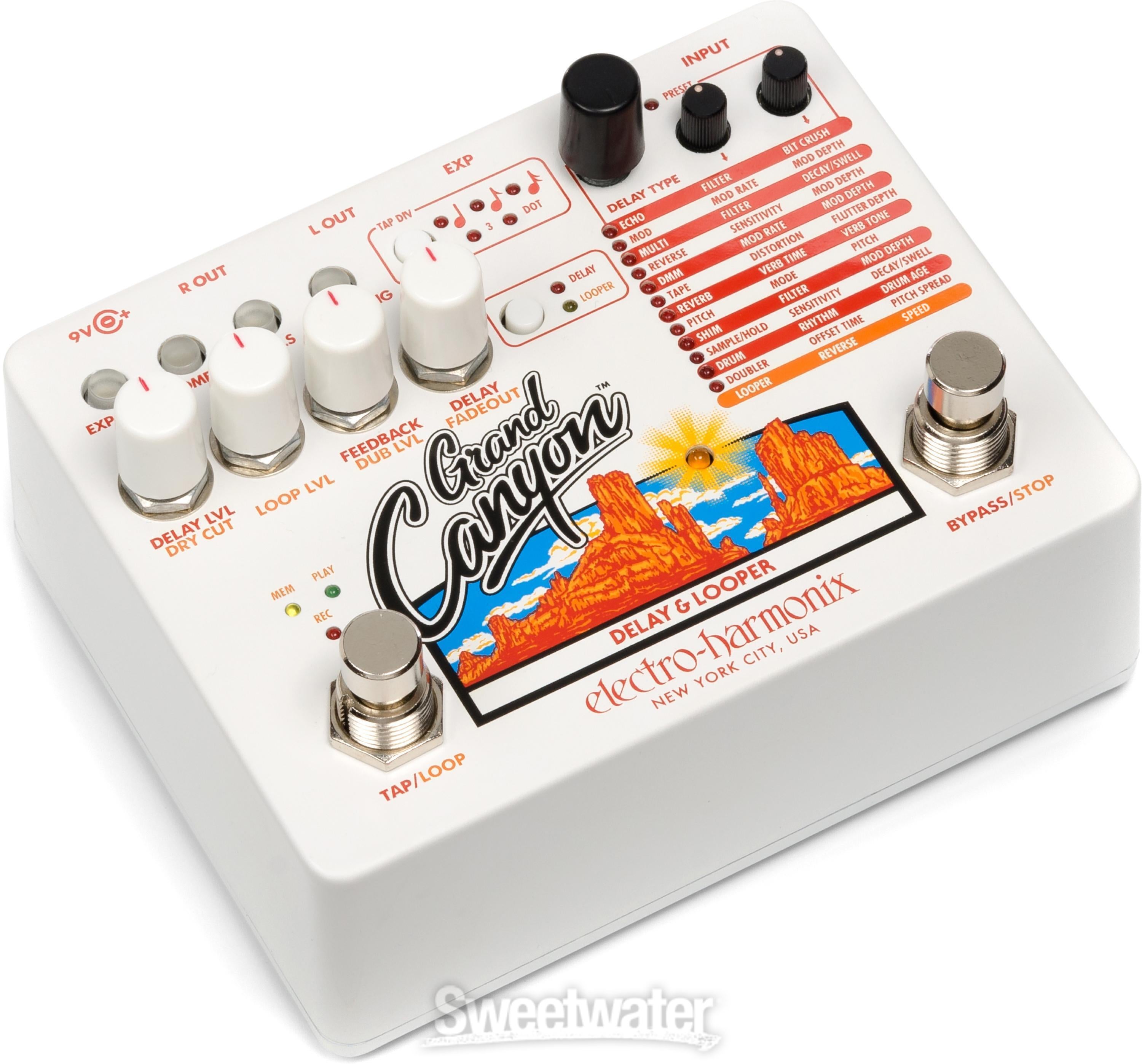 Electro-Harmonix Grand Canyon Delay & Looper Pedal | Sweetwater