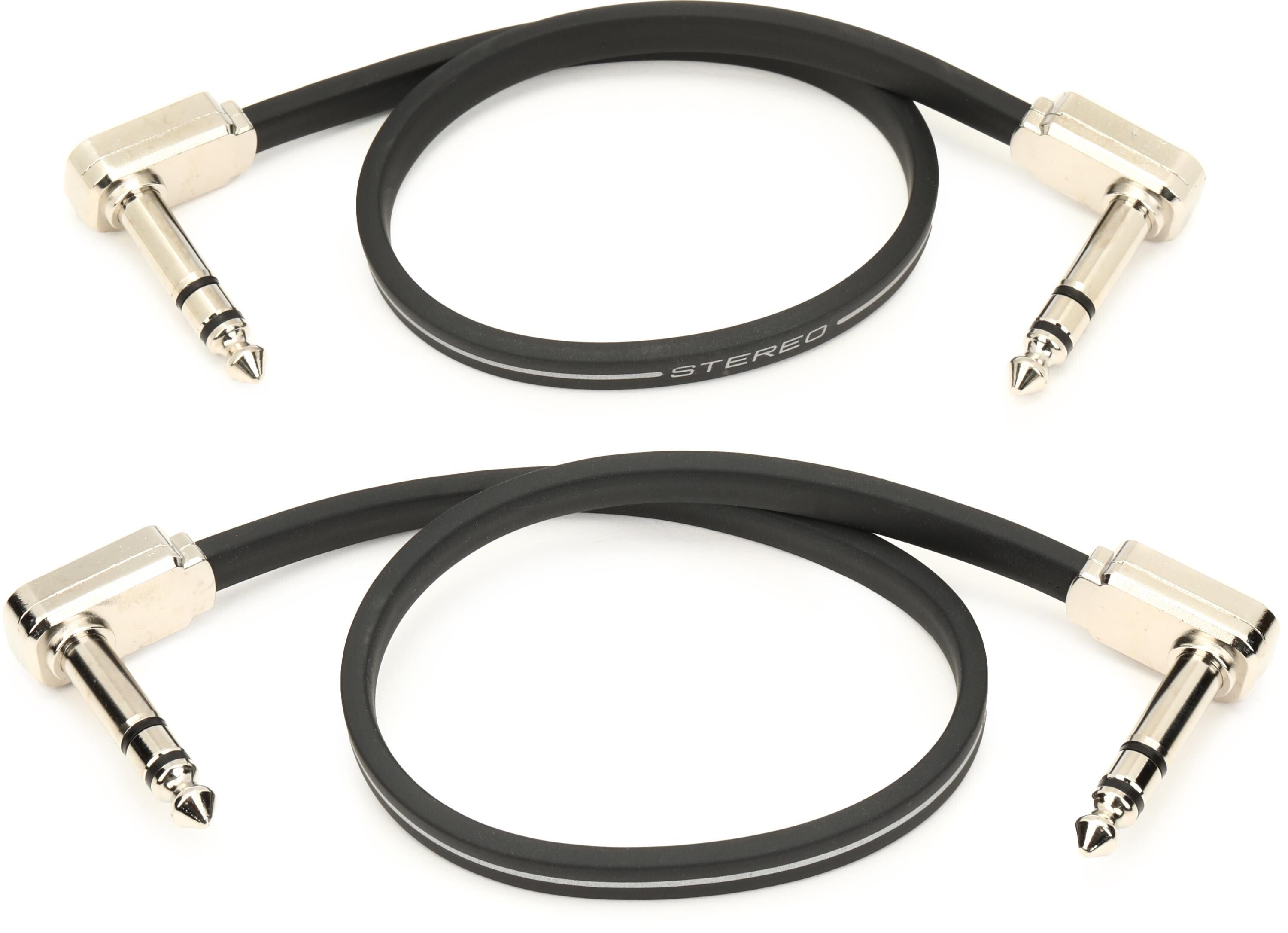 アーニーボール ERNIE BALL P06410 24 Single Flat Ribbon Stereo Patch Cable - Black  パッチケーブル - アクセサリー