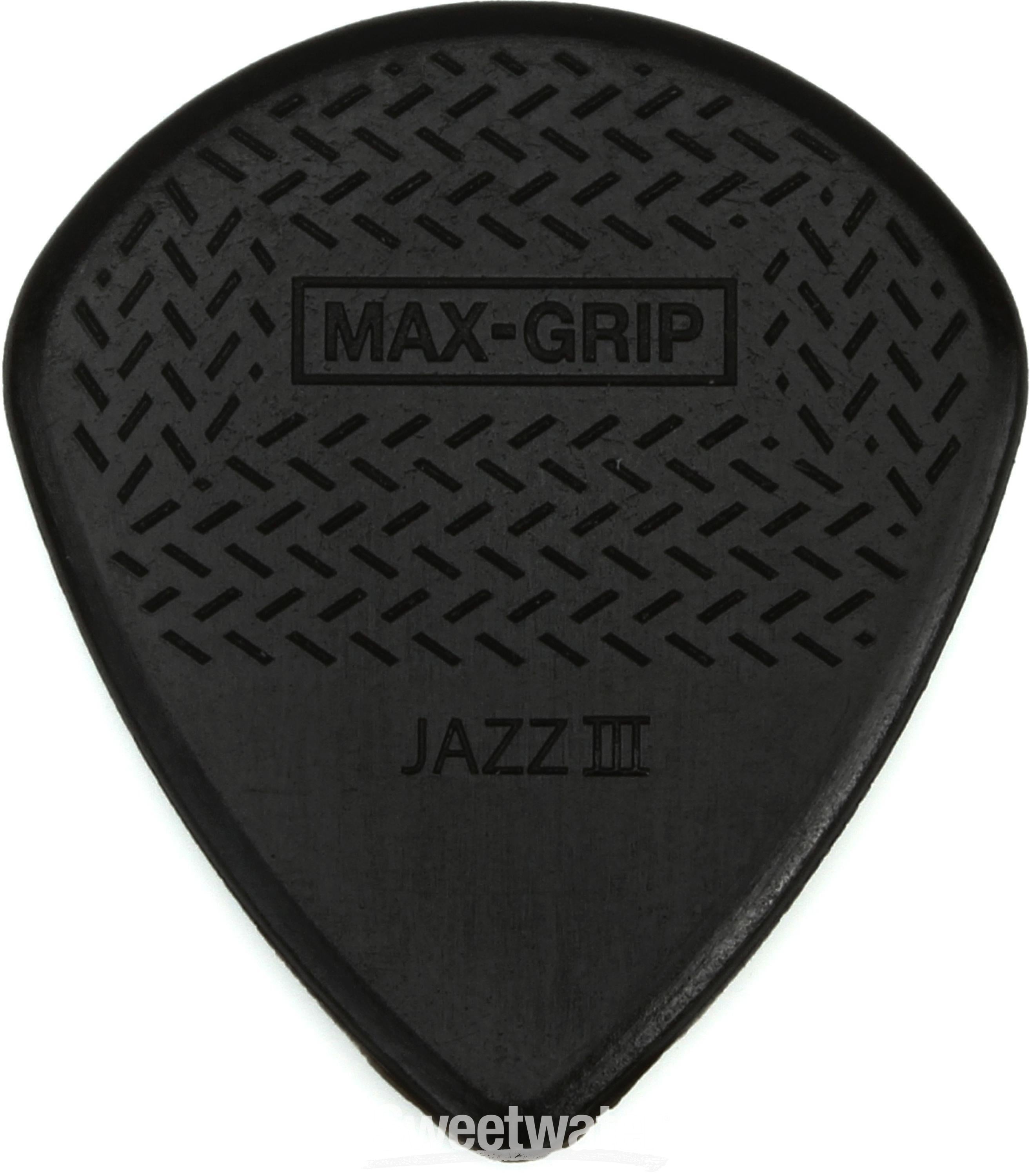 Dunlop 471R3S Nylon Max-Grip Jazz III Guitar Picks - Black 