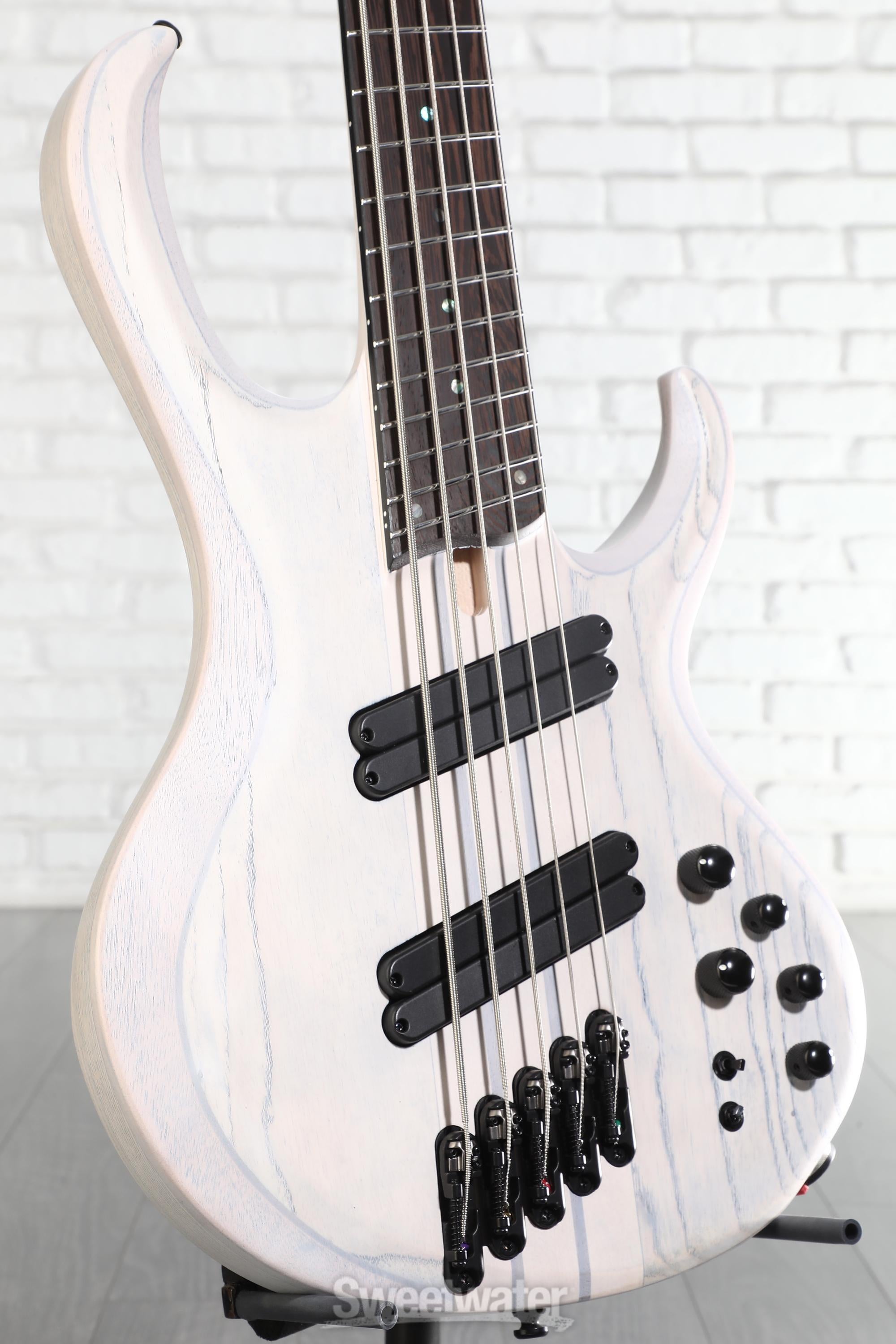 Photo of Ibanez Bass Workshop BTB865MS 5-string Electric Bass - Transparent White Flat