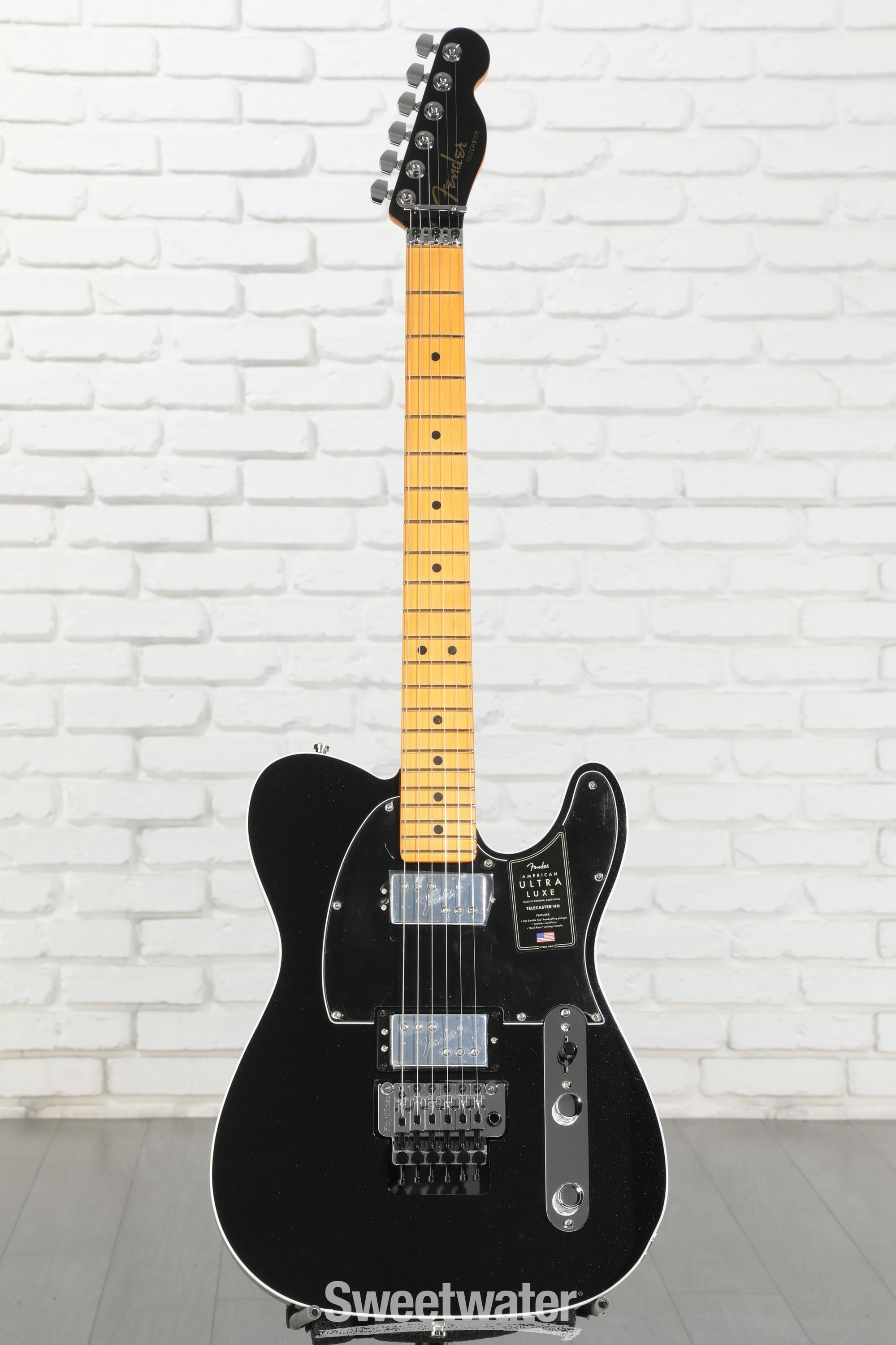 Fender American Ultra Luxe Telecaster Floyd Rose HH - Mystic Black