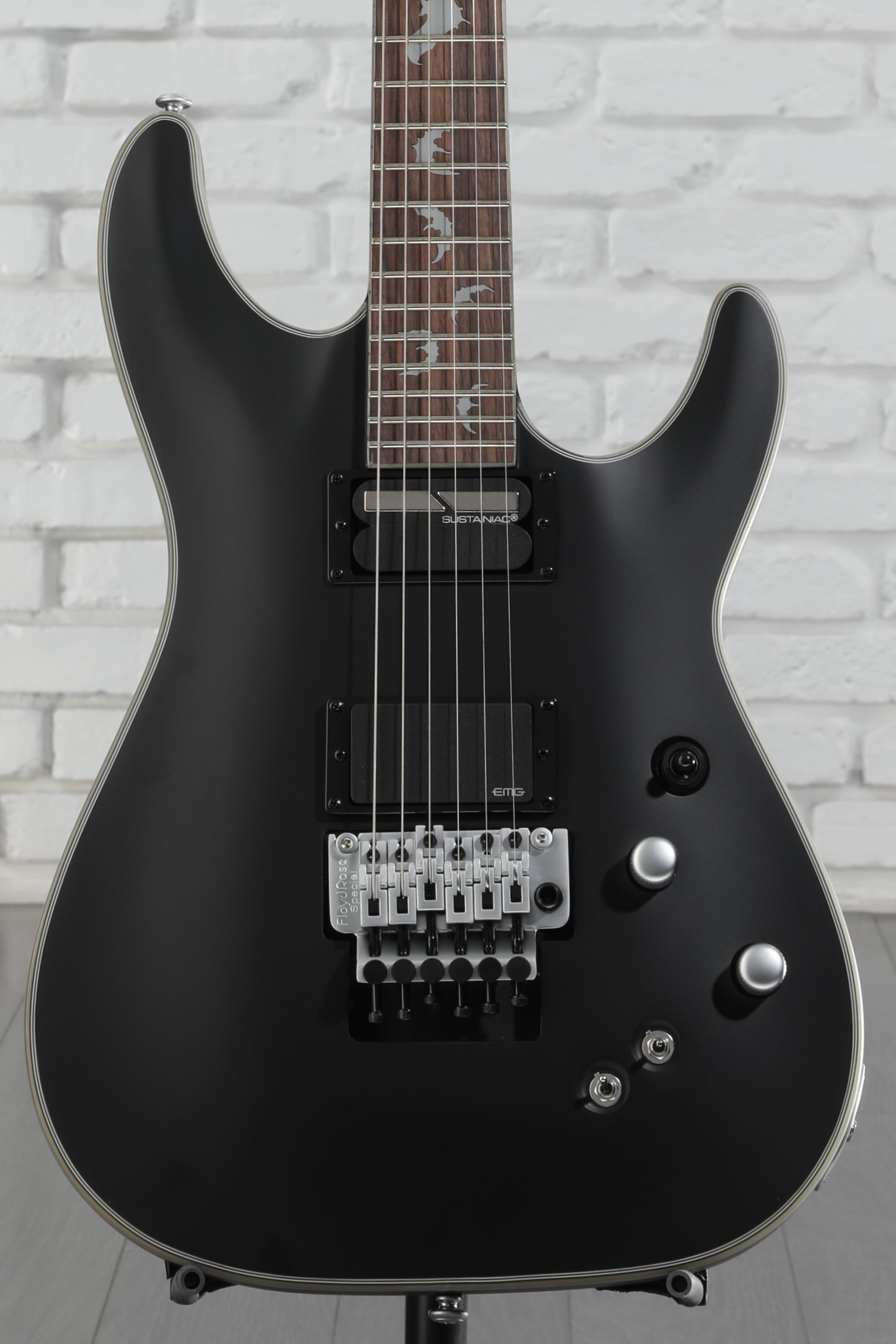 ギター SCHECTER DAMIEN PLATINUM-6FR Schecter Damien Platinum 6 FR - Satin Black | Sweetwater