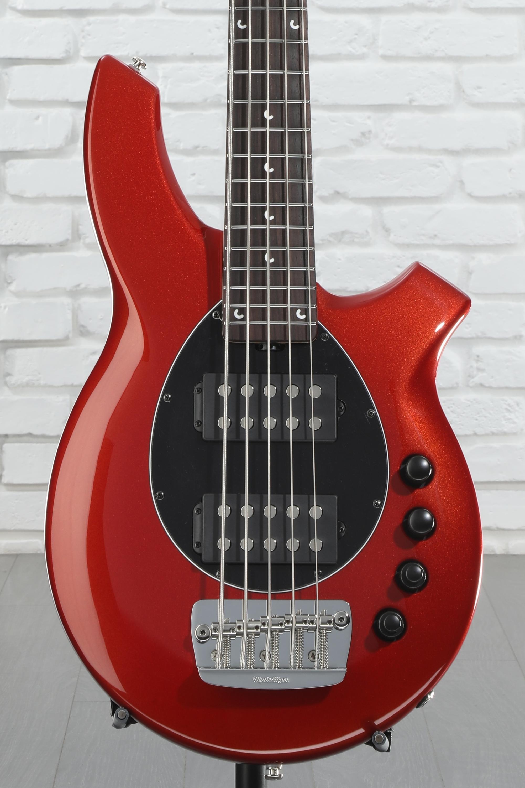 Ernie Ball Music Man Bongo 5HH Electric Bass Guitar - Blood