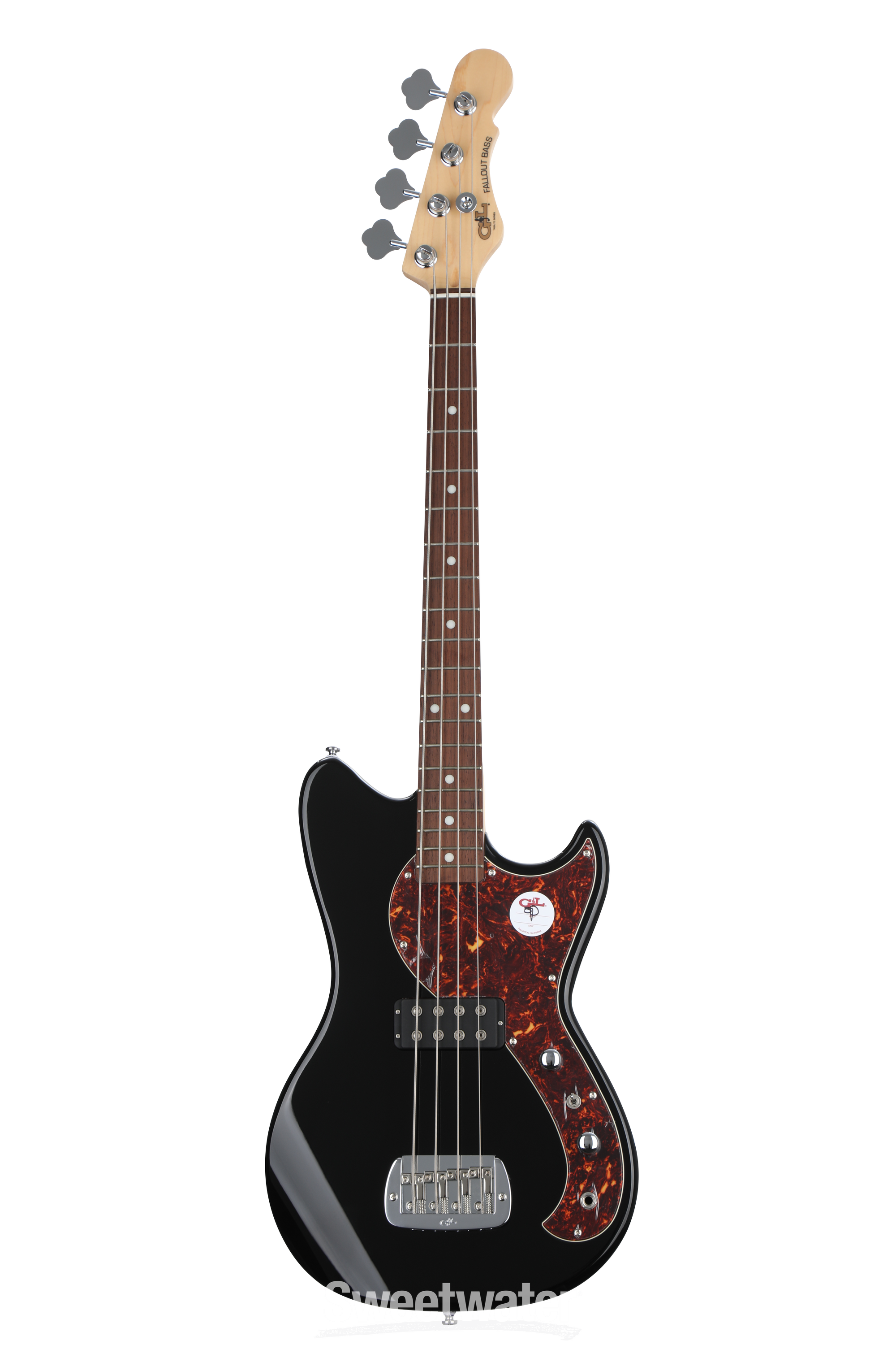 G&L Tribute Fallout Short Scale Bass Guitar - Jet Black G&L Tribute Fallout Short Scale Bass Guitar - Jet Black