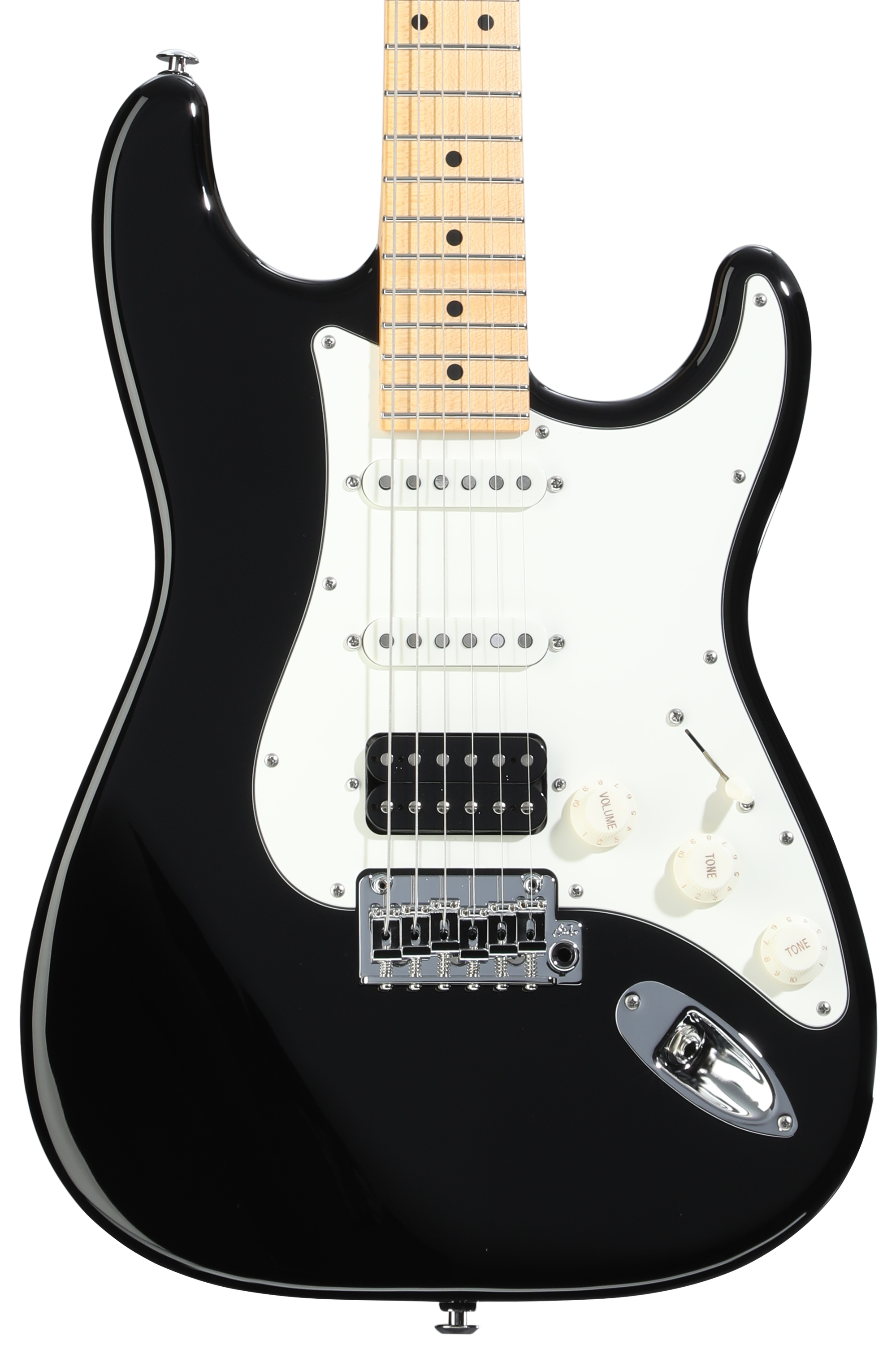 Suhr Classic S Electric Guitar - Black with Maple Fretboard, HSS
