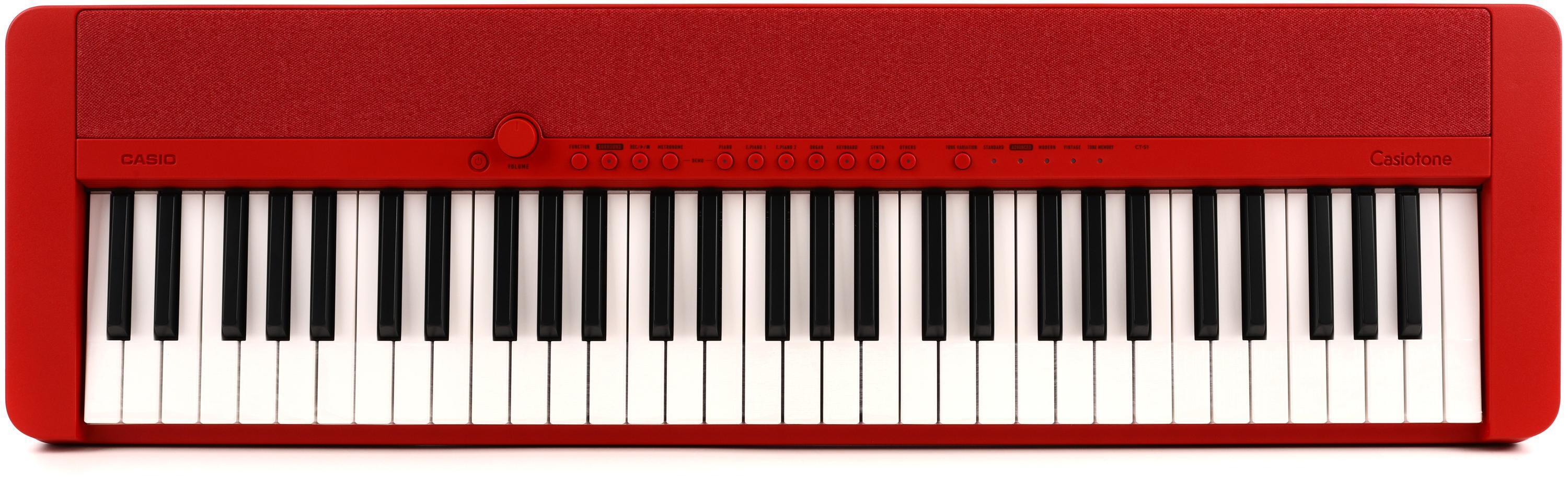 Bundled Item: Casio CT-S1 61-key Portable Keyboard - Red
