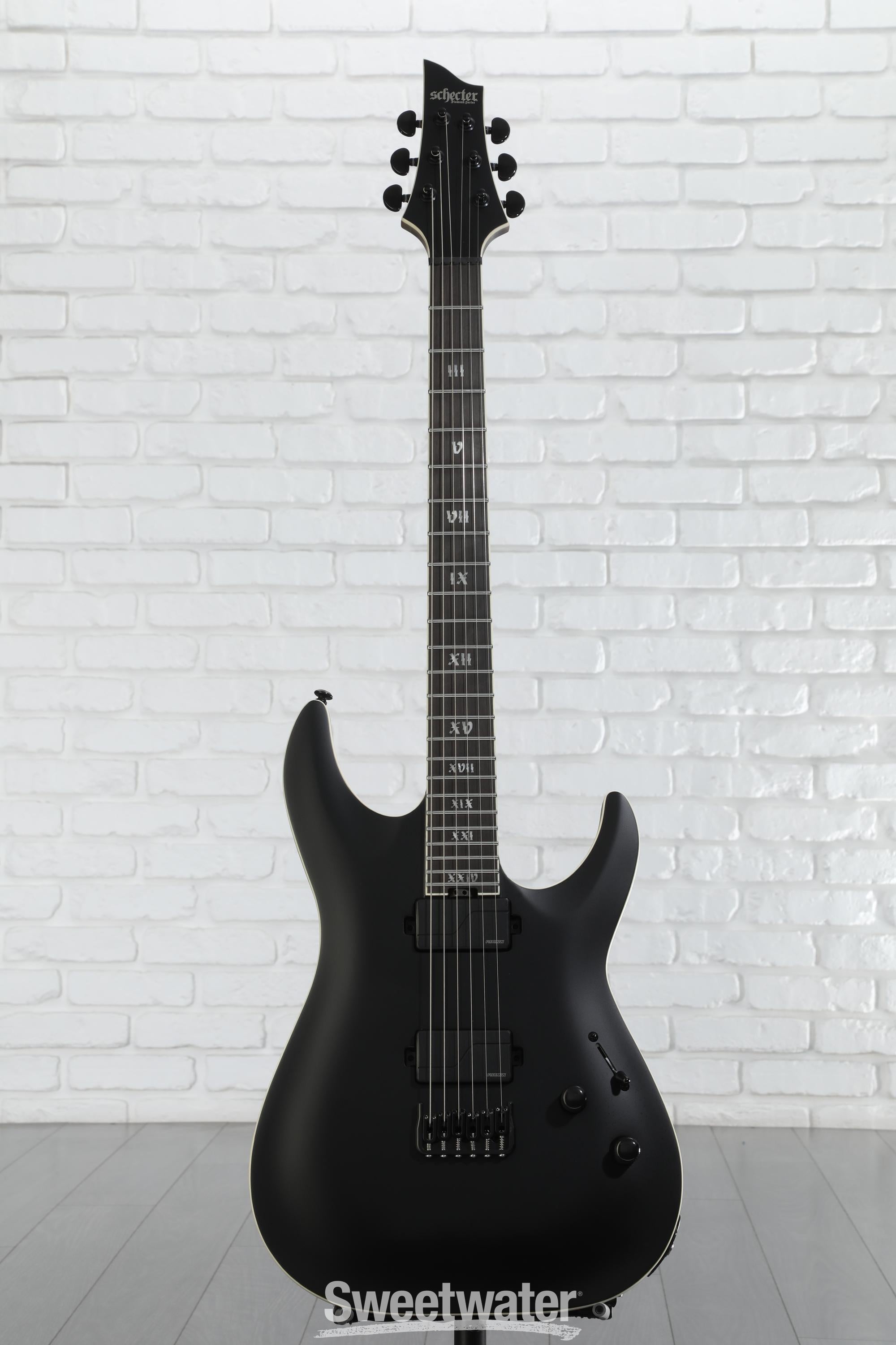 ツインエンジェルBLACK Schecter Guitar Research C-8 MS SLS Elite Evil Twin 8-String