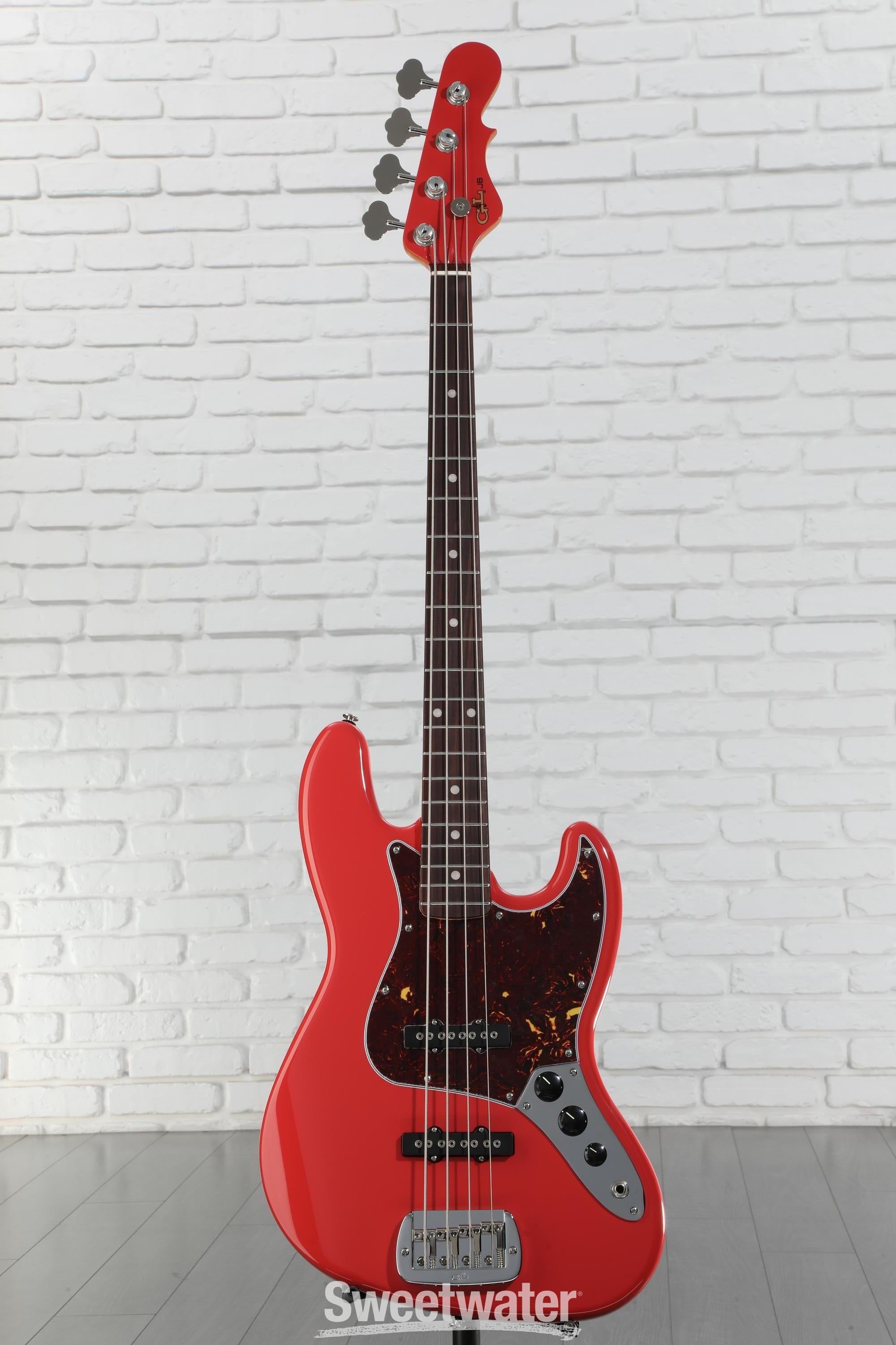 G&L Fullerton Deluxe JB MFD Electric Bass - Fiesta Red