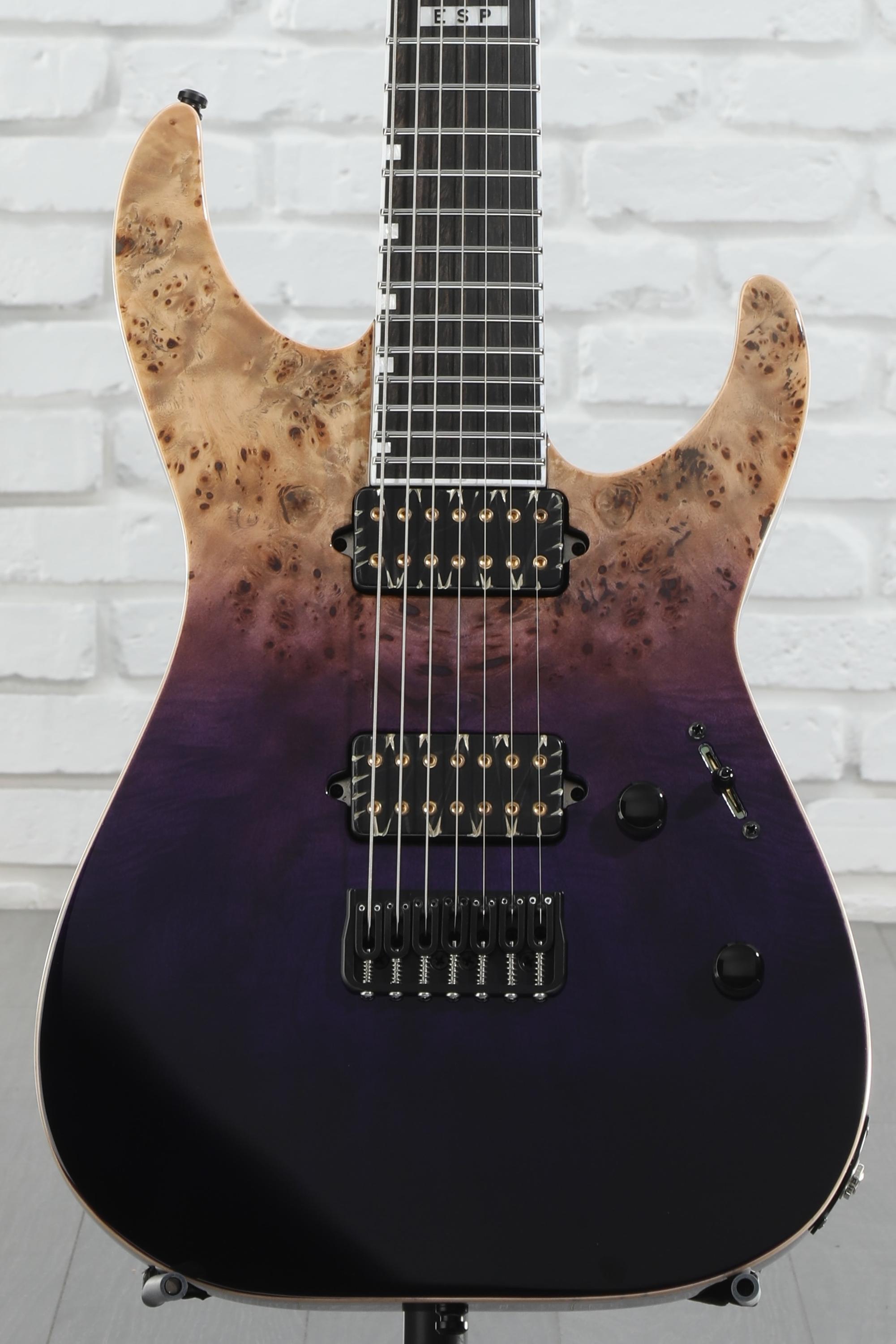 ESP E-II M-II 7 NT Electric Guitar - Purple Natural Fade