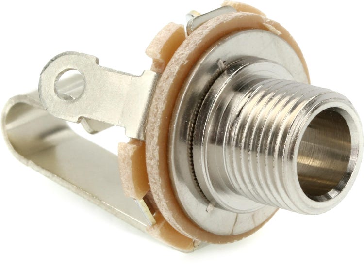 Switchcraft 1/4 inch TS Panel-mount Jack with Nut and Washer