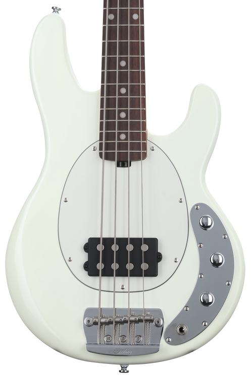 Sterling By Music Man StingRay RAYSS4 Short Scale Bass Guitar - Olympic  White