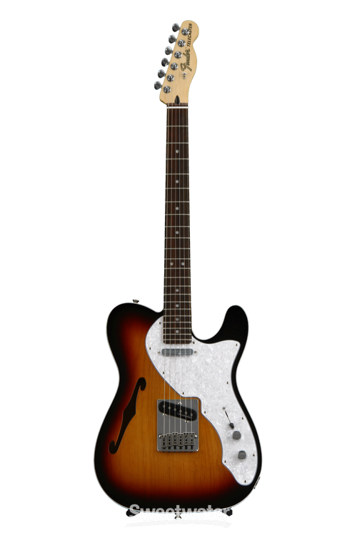 Fender Deluxe Telecaster Thinline - 3-Color Sunburst with Fender Deluxe Telecaster Thinline - 3-Color Sunburst with