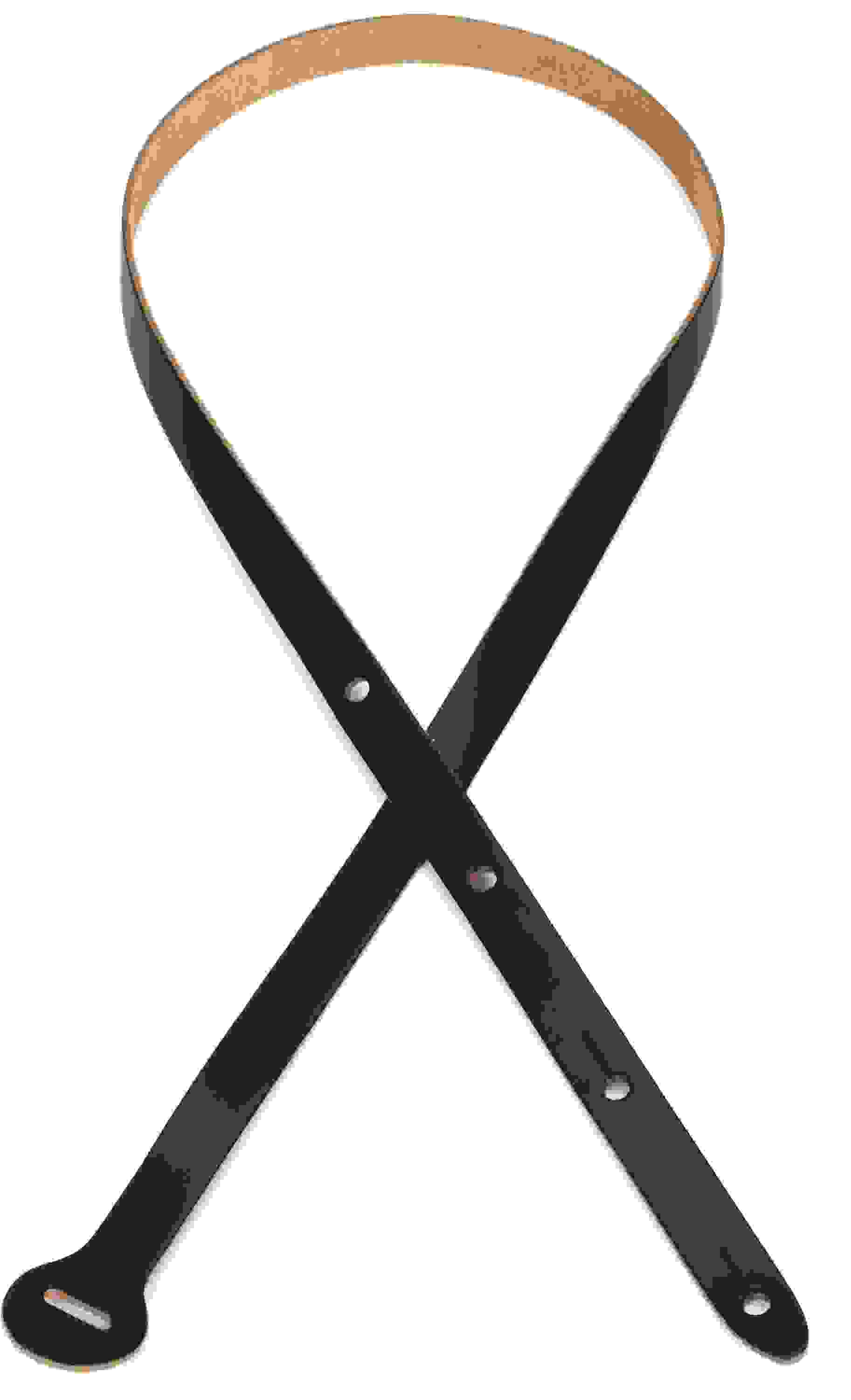 Levy's M19 Chrome-Tan Leather Mandolin Strap - Black