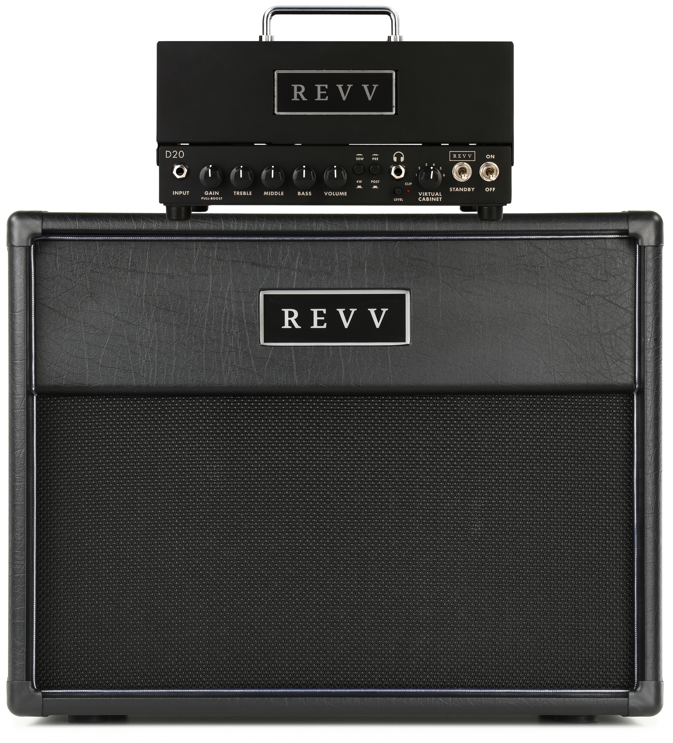 アンプ Revv Amplification Amplifiers D20 Revv Amplification D20 20W Tube Guitar Amp Head Black