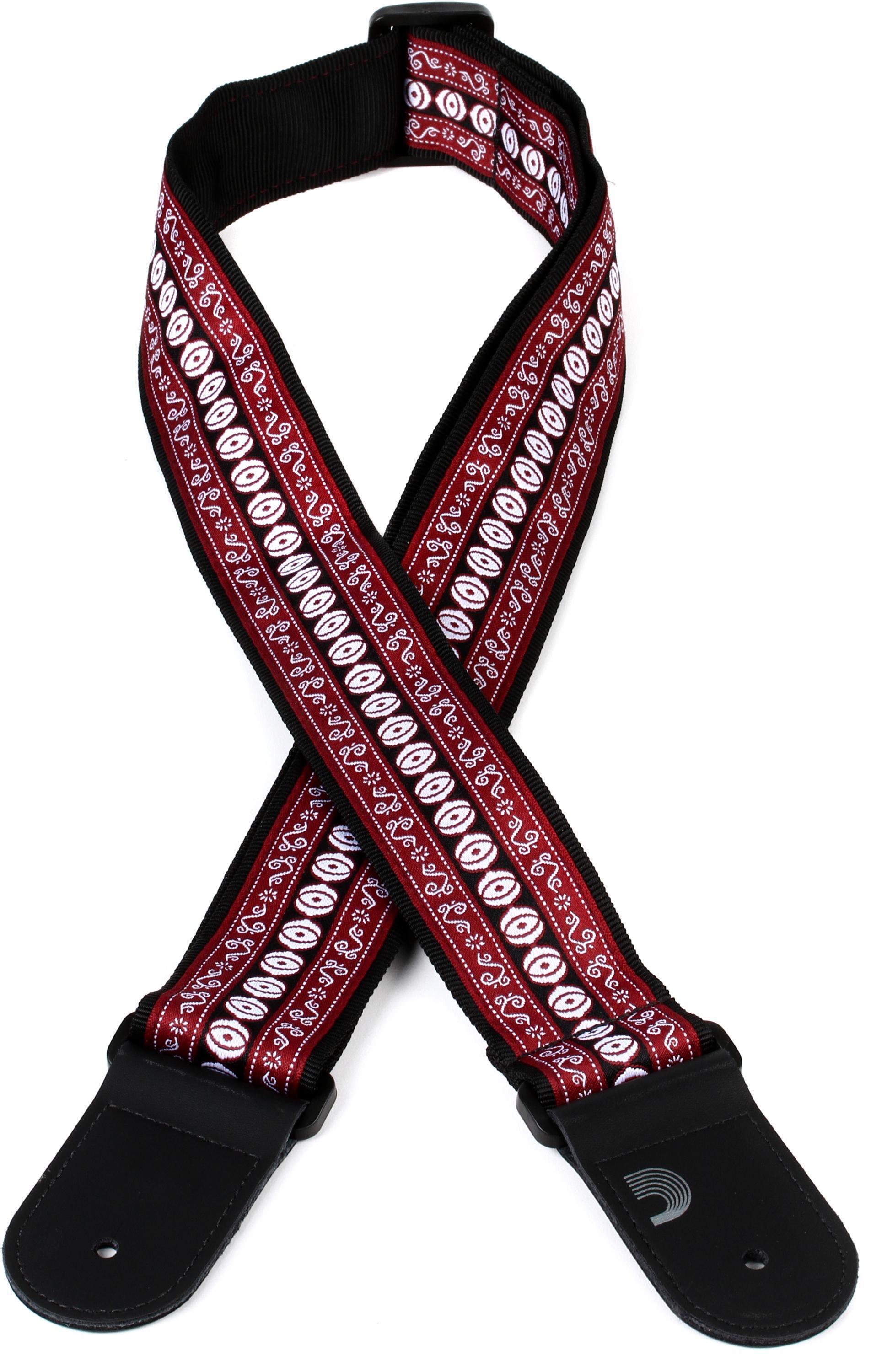 Webbing,2 Inch Black&red Jacquard Ribbon Flame Pattern Webbing