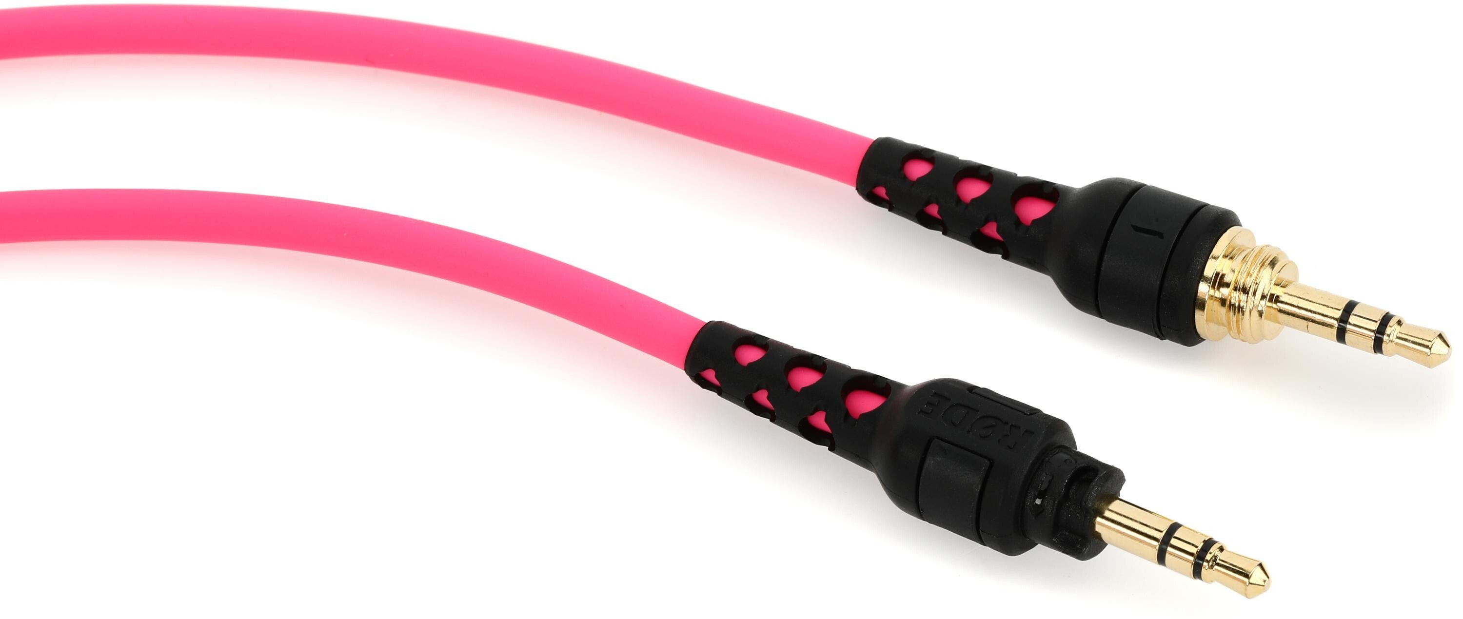 Photo of Rode NTH-100 3.5mm to 3.5mm TRS Cable - 3.9-foot Pink