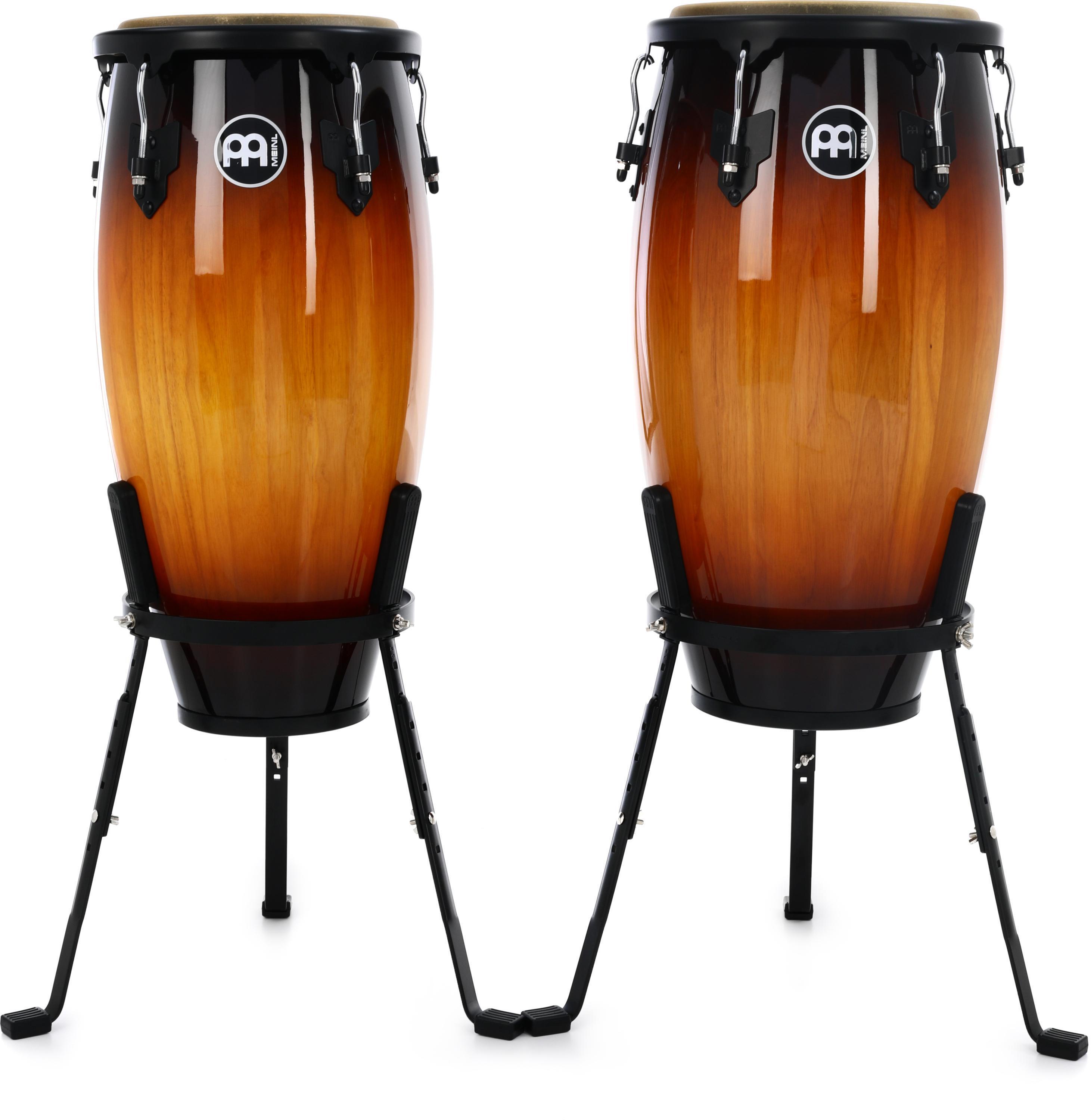 Meinl Percussion Headliner Series Conga Set with Basket Stands - 11/12 inch  Vintage Sunburst