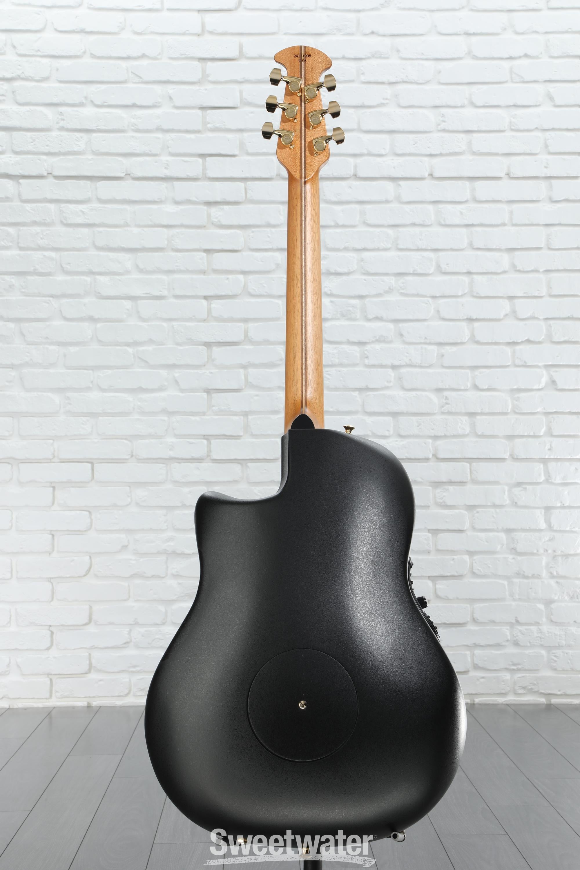 Ovation USA Elite Deep Cutaway E-Acoustic Guitar - Natural
