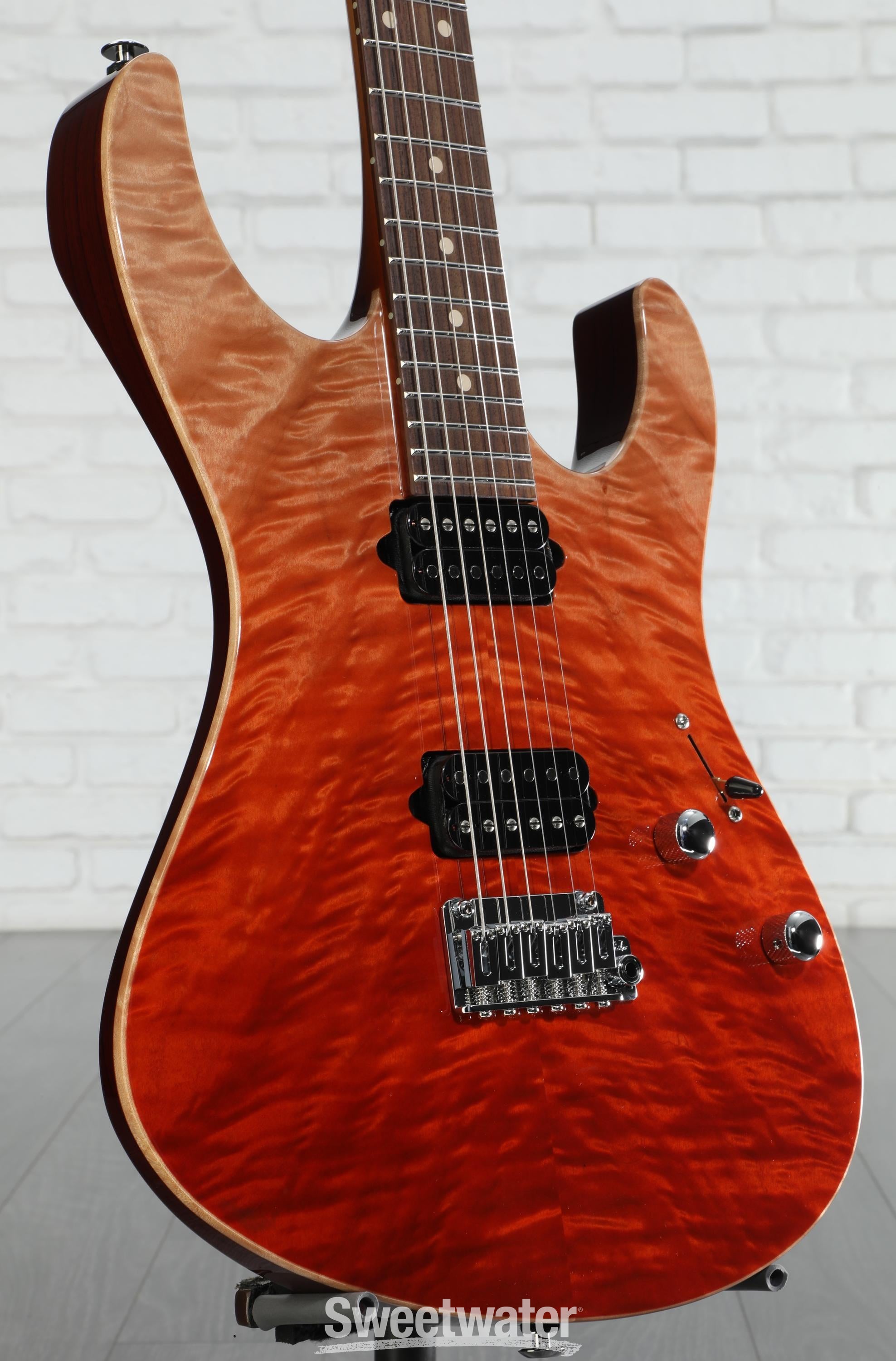 Suhr Modern Set Neck Electric Guitar - Orange Fade | Sweetwater