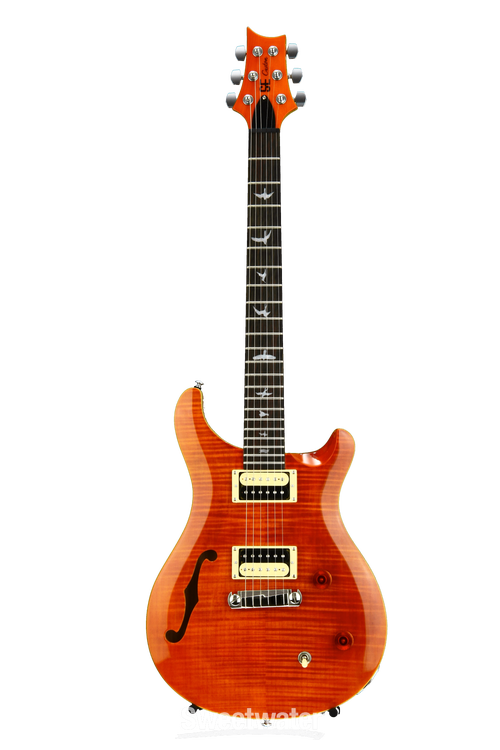 PRS SE Custom 22 Semi-hollow - Orange | Sweetwater