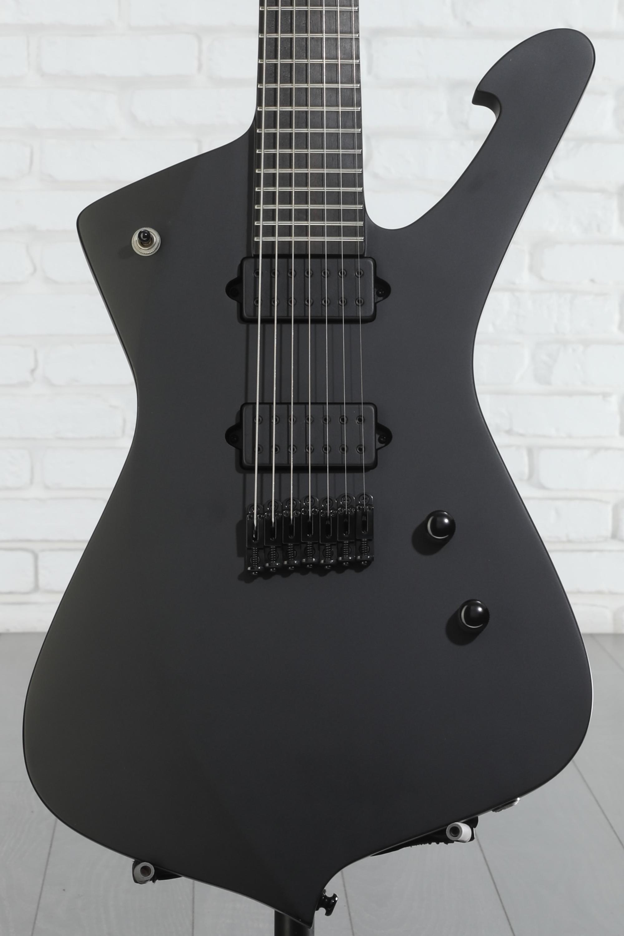 Ibanez Iron Label Iceman 7-string - Black Flat | Sweetwater