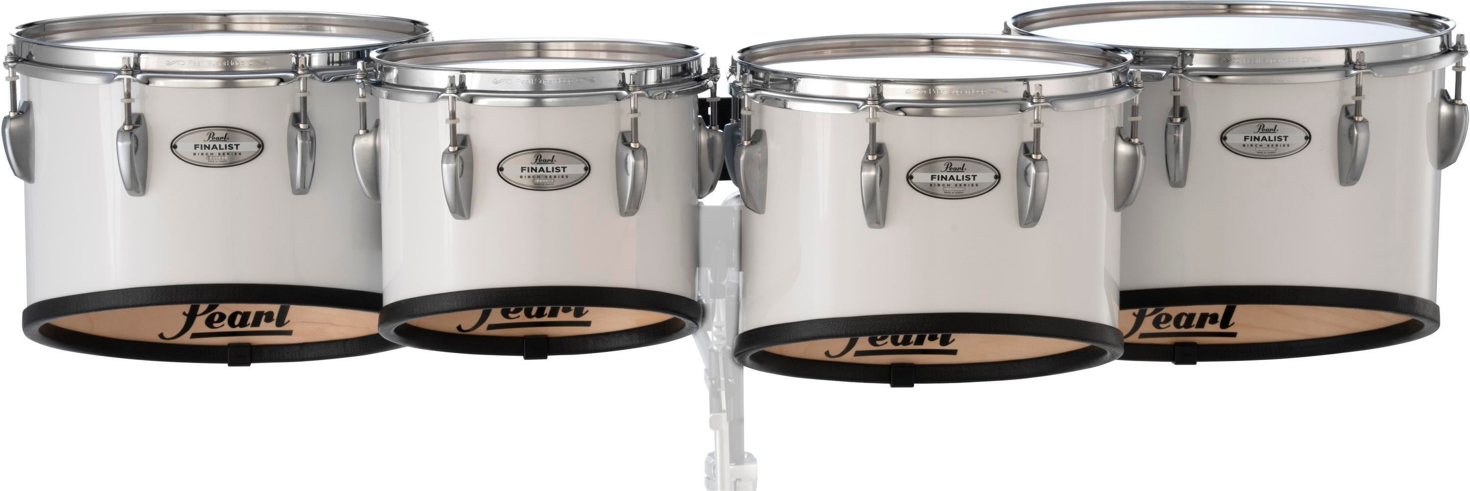 Photo of Pearl Finalist Marching Tenor Drums - Quad, Pure White