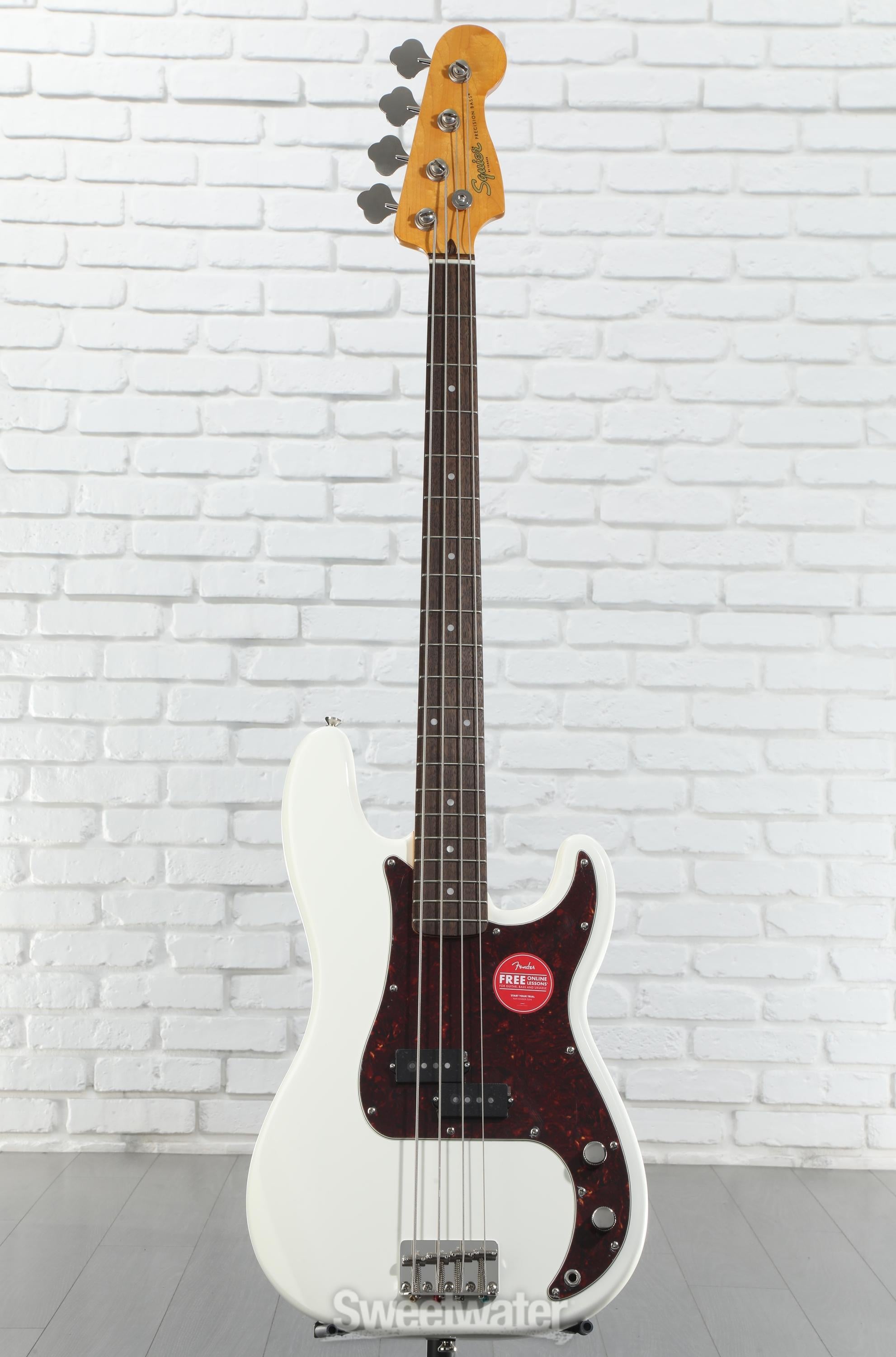 20-60代 人気ファッションブランド Classic Squier Vibe White Olympic - Bass Precision '60s ベース