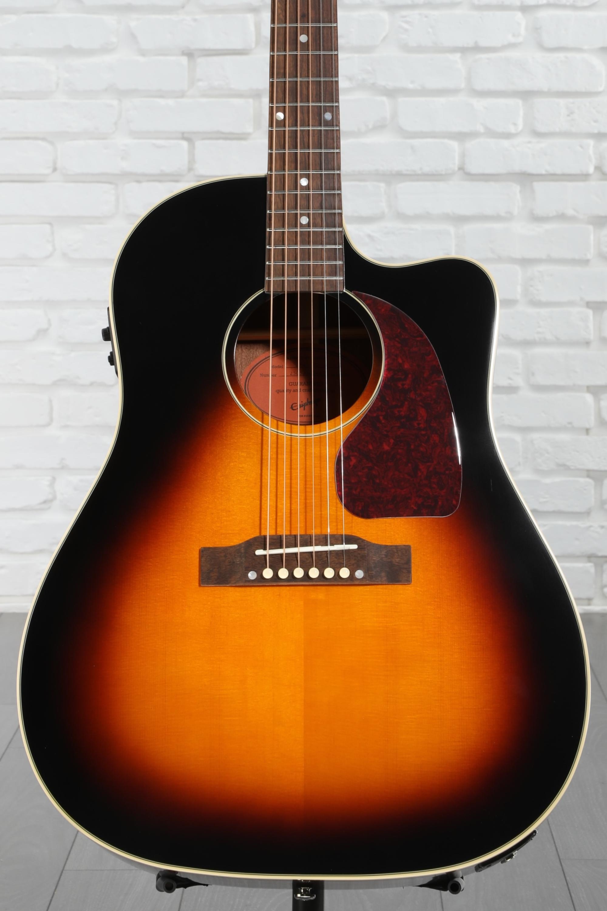 Epiphone J-45 EC Acoustic Guitar - Aged Vintage Sunburst Gloss
