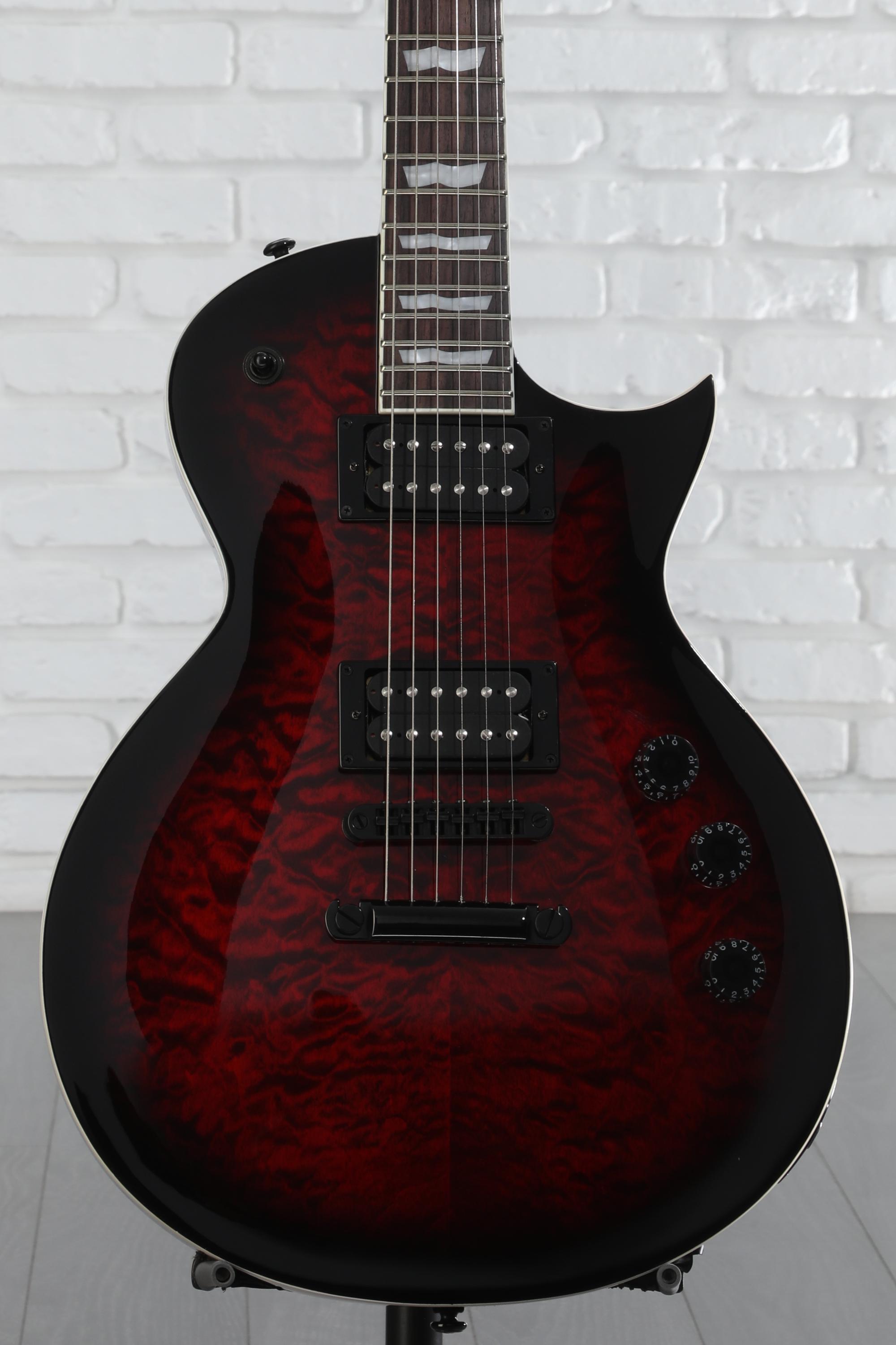 ESP LTD Eclipse EC-256QM Electric Guitar - See Thru Black