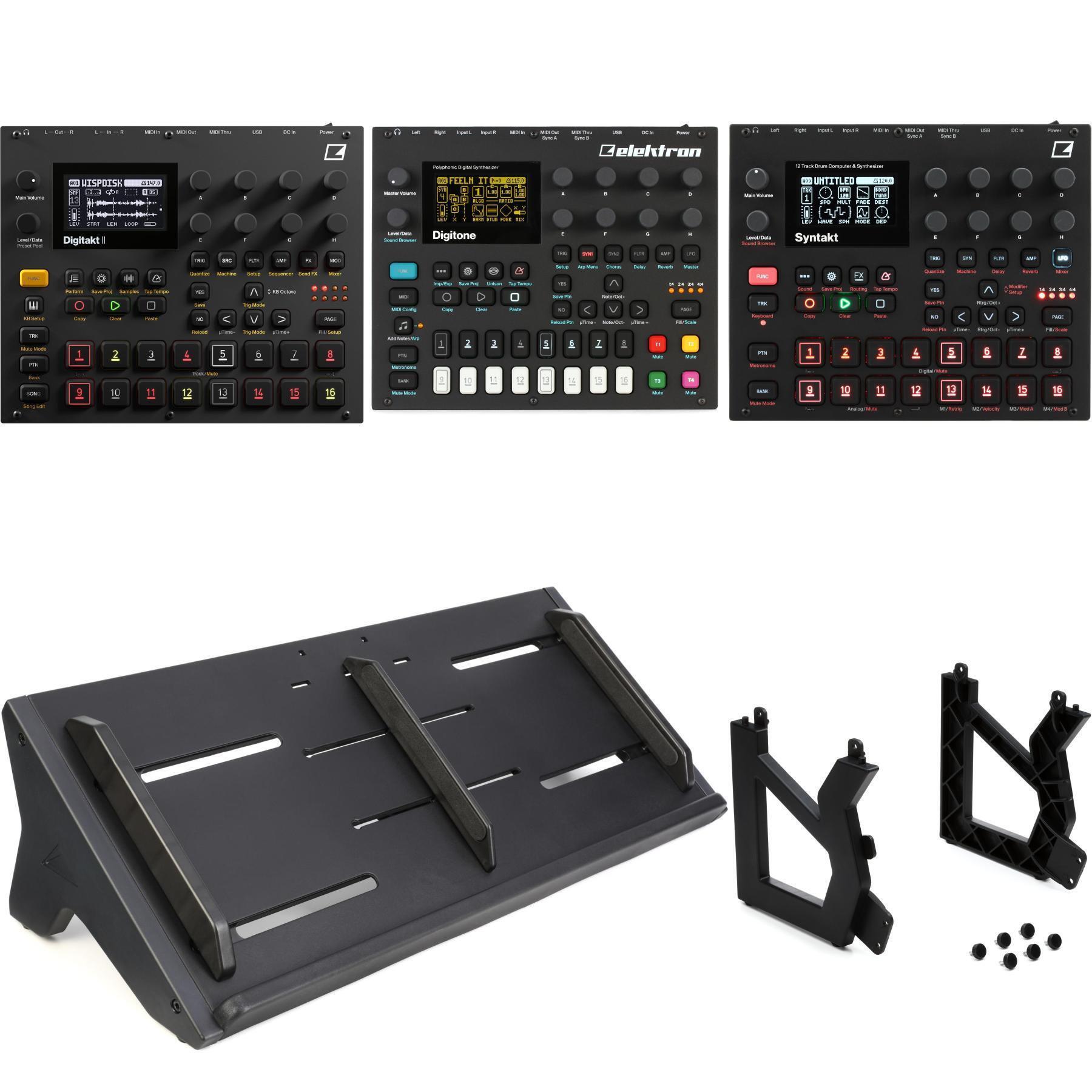 Elektron Digitakt, Digitone and Syntakt Bundle with Desktop Stand