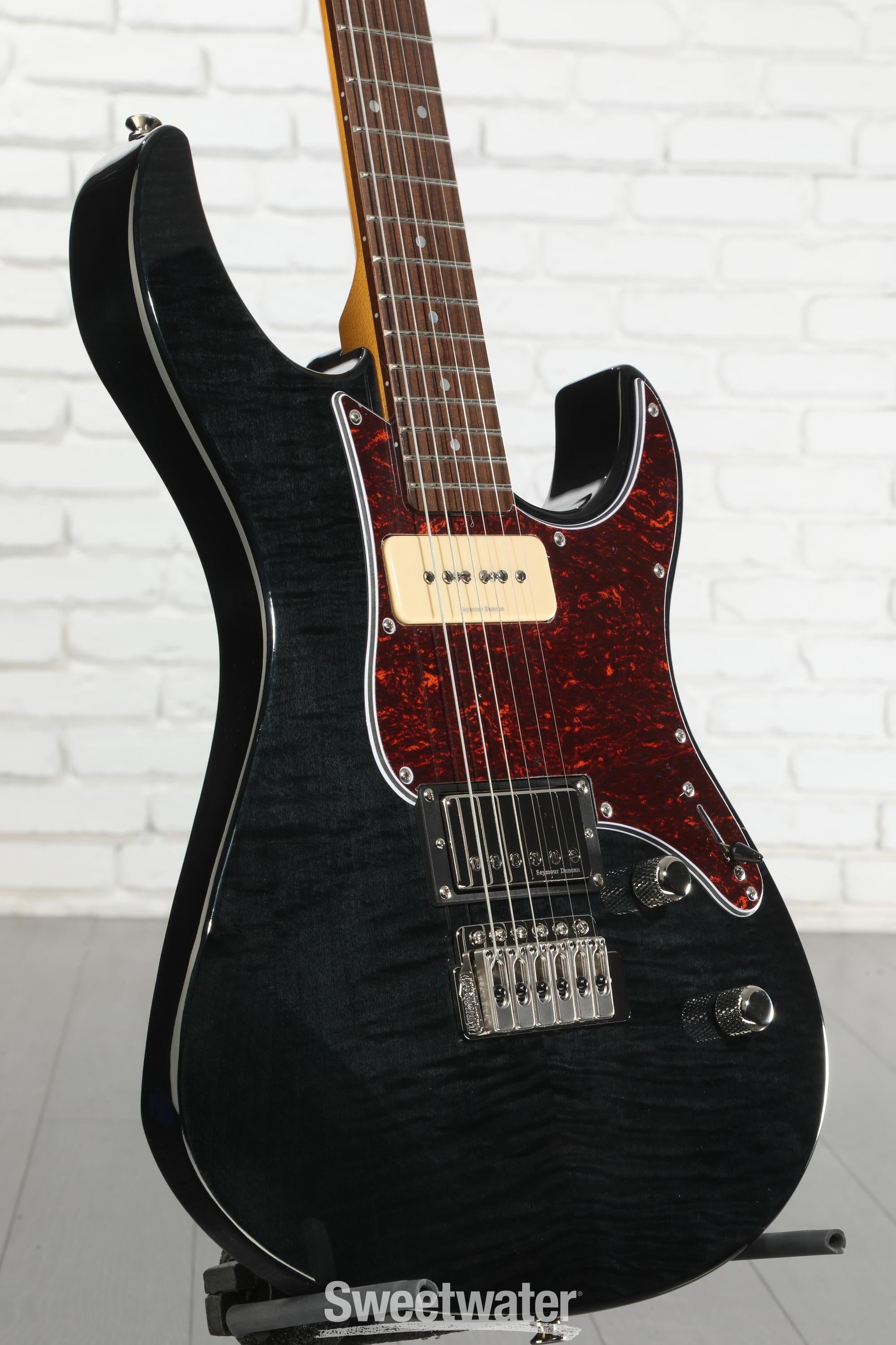 Yamaha PAC611VFM Pacifica Electric Guitar - Trans Black | Sweetwater