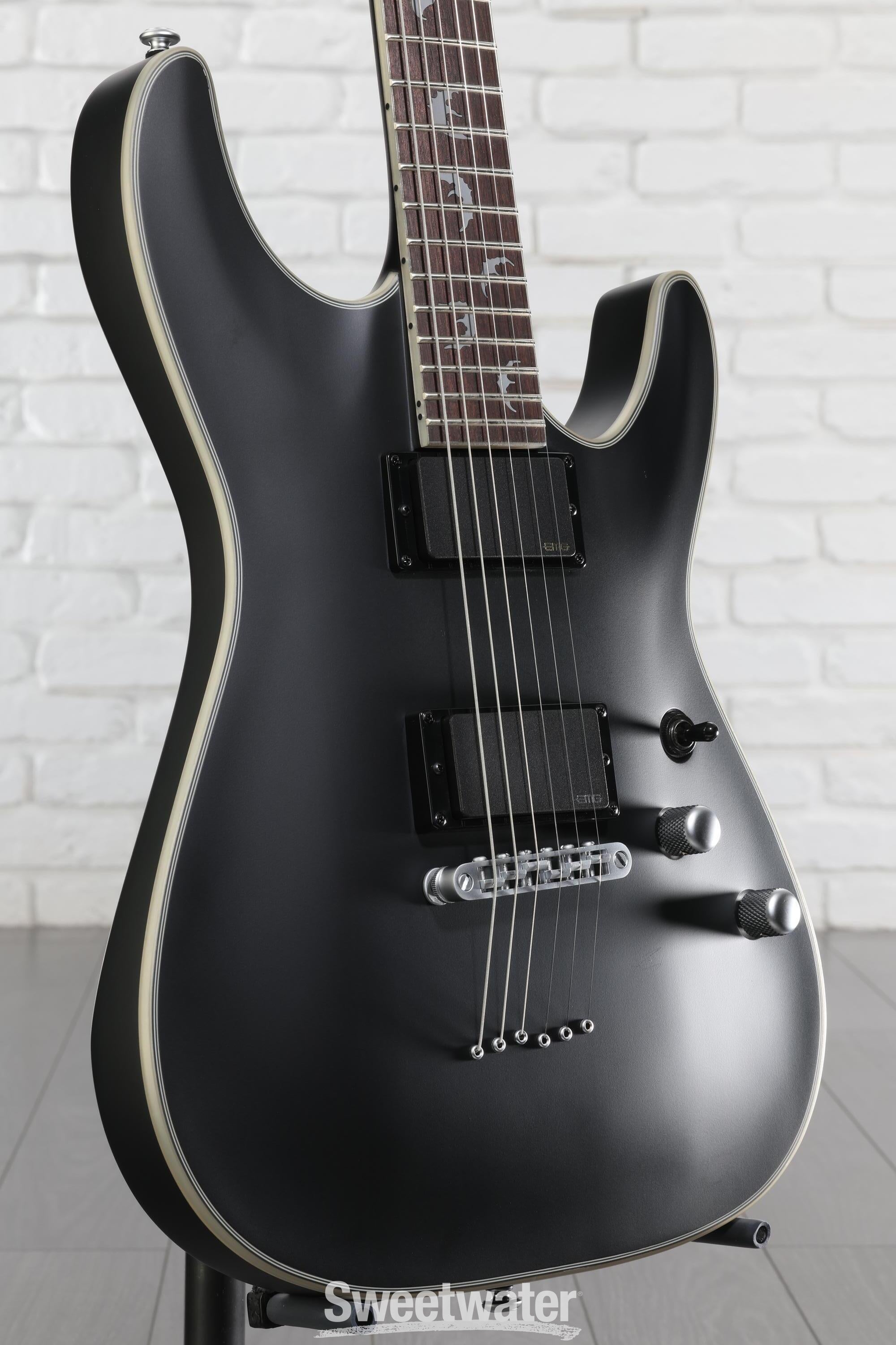 Schecter Damien Platinum 6 Electric Guitar - Satin Black | Sweetwater