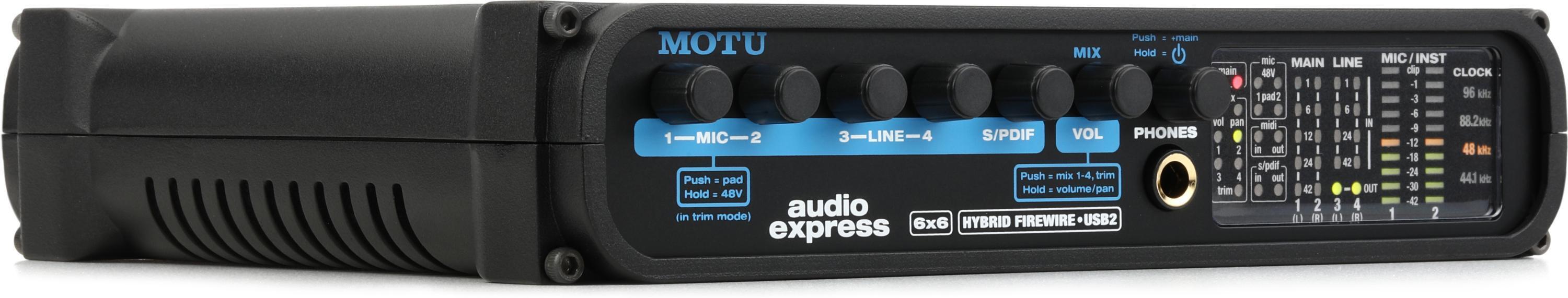 MOTU Audio Express 6イン8アウト Firewire / USB2 オーディオ