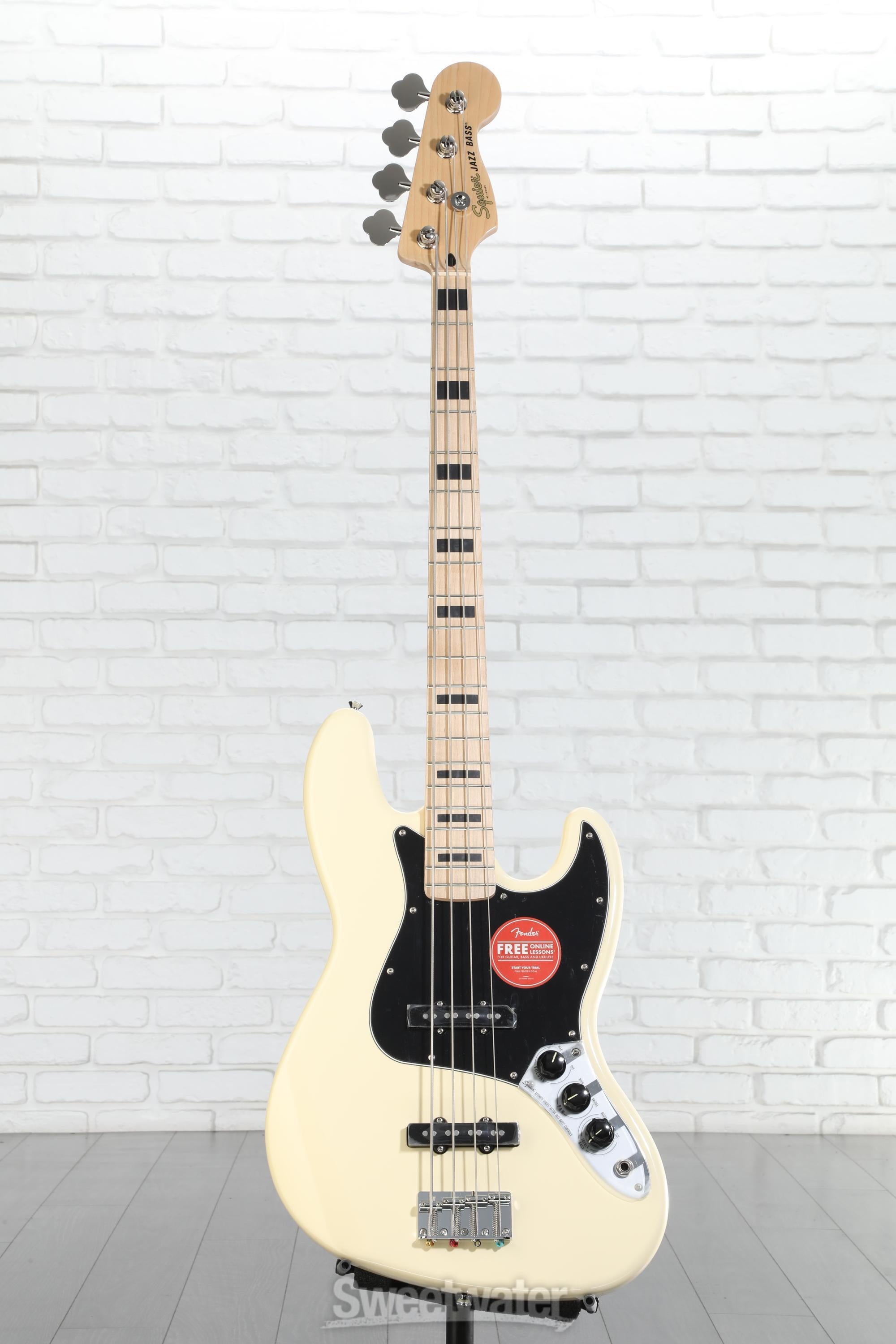 Squier Affinity Series Active Jazz Bass - Olympic White | Sweetwater